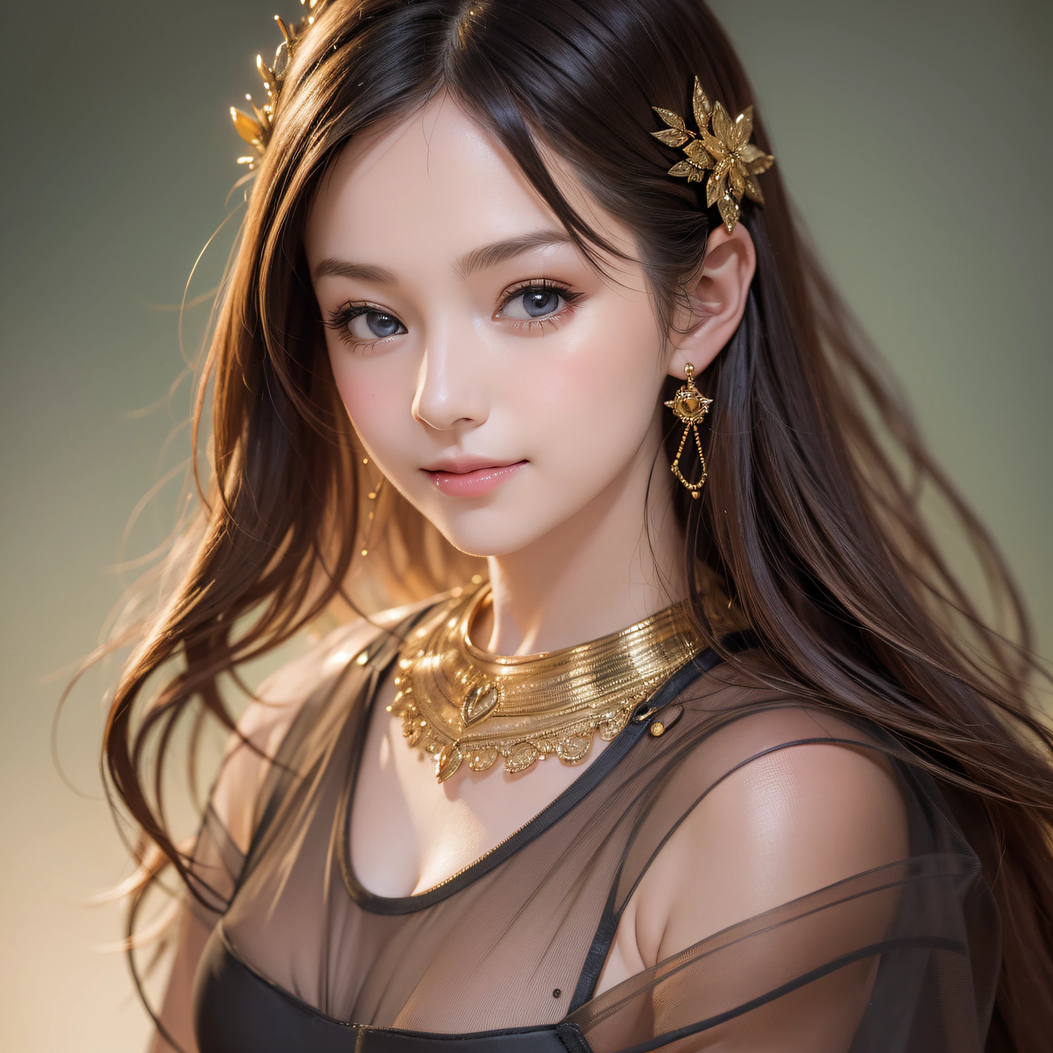 (masterpiece), realistic, (girl portrait), beautiful face, cute young girl with smile, 20s, 8K post-production, high resolution, super detail, trending in ArtStation, sharp focus, studio photography, intricate detail, highly detailed, pure form, 8K resolution,