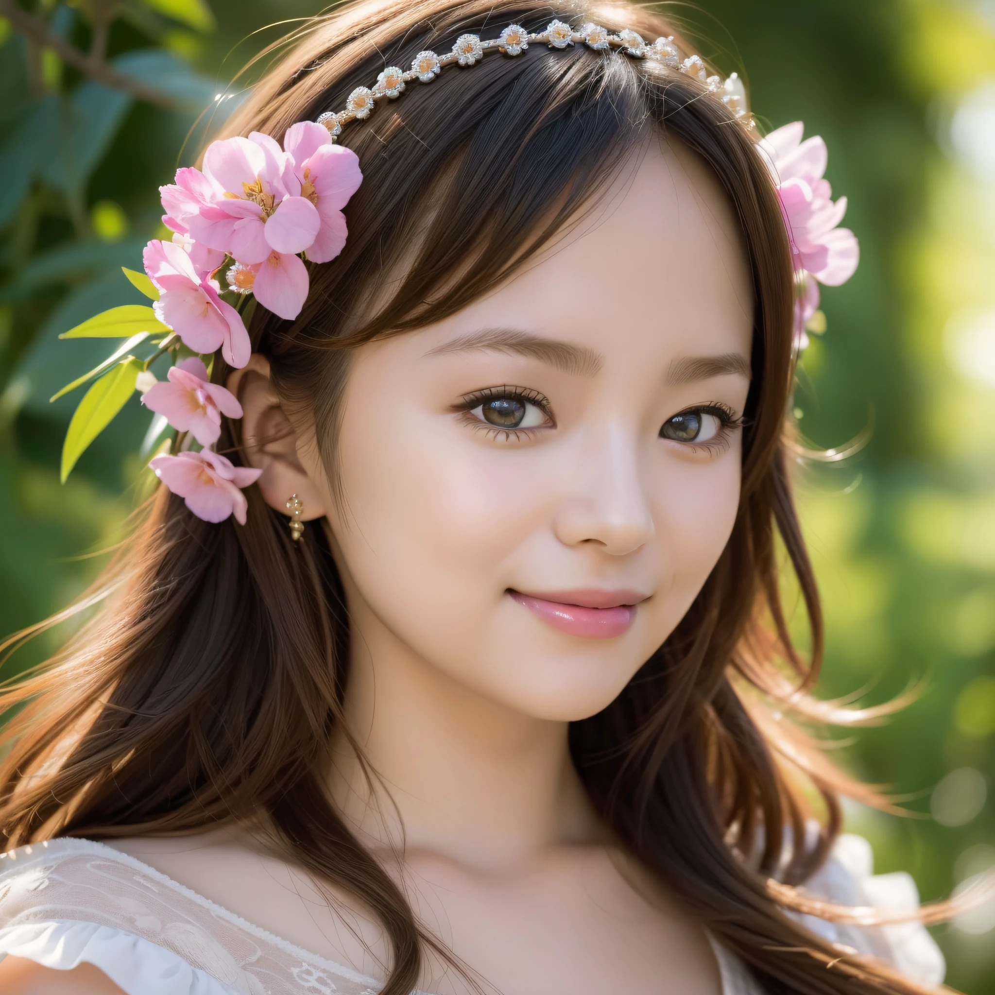 (masterpiece), realistic, (girl portrait), beautiful face, cute young girl with smile, 20s, 8K post-production, high resolution, super detail, trending in ArtStation, sharp focus, studio photography, intricate detail, highly detailed, pure form, 8K resolution,