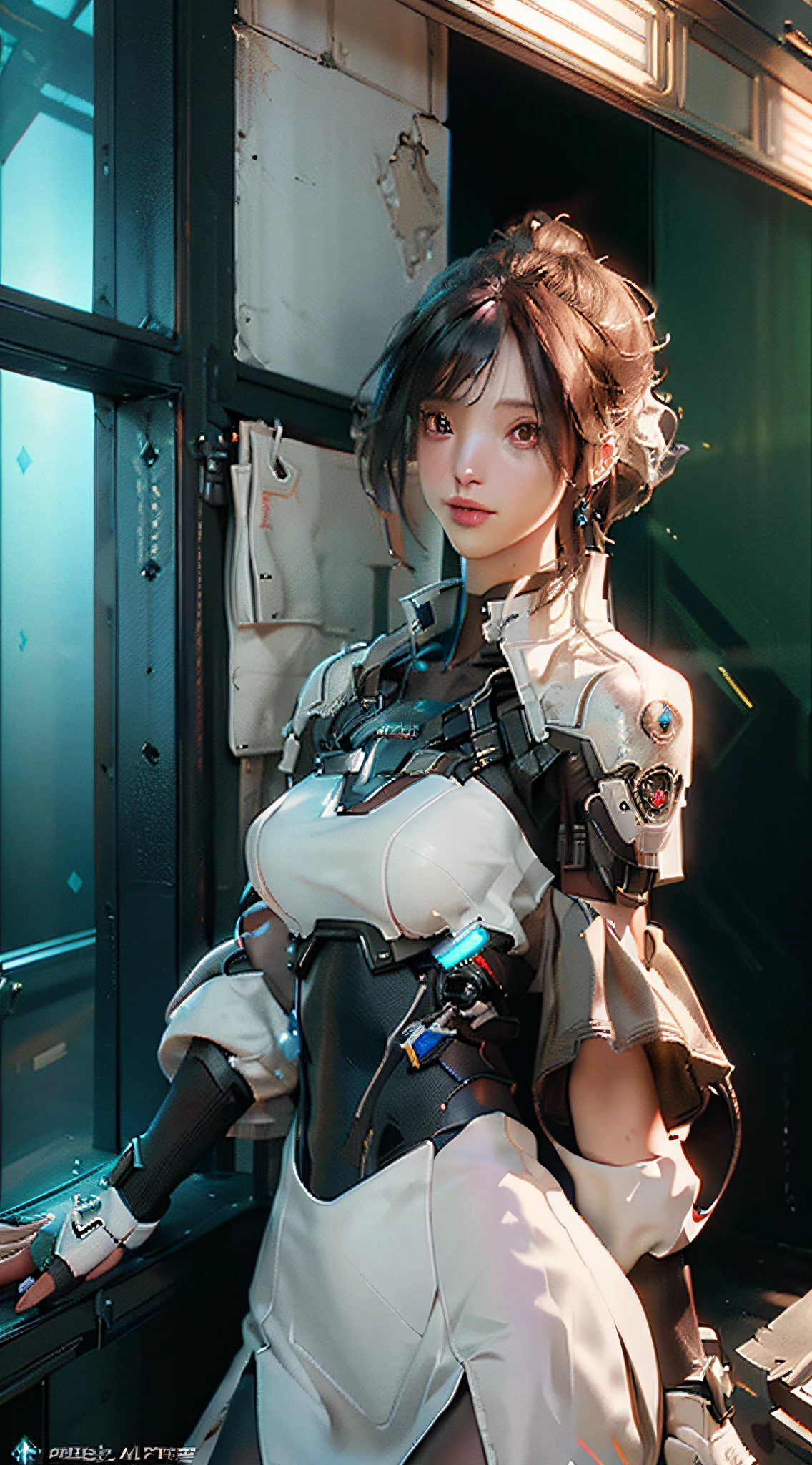 ((Best quality)), ((masterpiece)), (detailed:1.4), 3D, an image of a beautiful cyberpunk female,HDR (High Dynamic Range),Ray Tracing,NVIDIA RTX,Super-Resolution,Unreal 5,Subsurface scattering,PBR Texturing,Post-processing,Anisotropic Filtering,Depth-of-field,Maximum clarity and sharpness,Multi-layered textures,Albedo and Specular maps,Surface shading,Accurate simulation of light-material interaction,Perfect proportions,Octane Render,Two-tone lighting,Wide aperture,Low ISO,White balance,Rule of thirds,8K RAW,