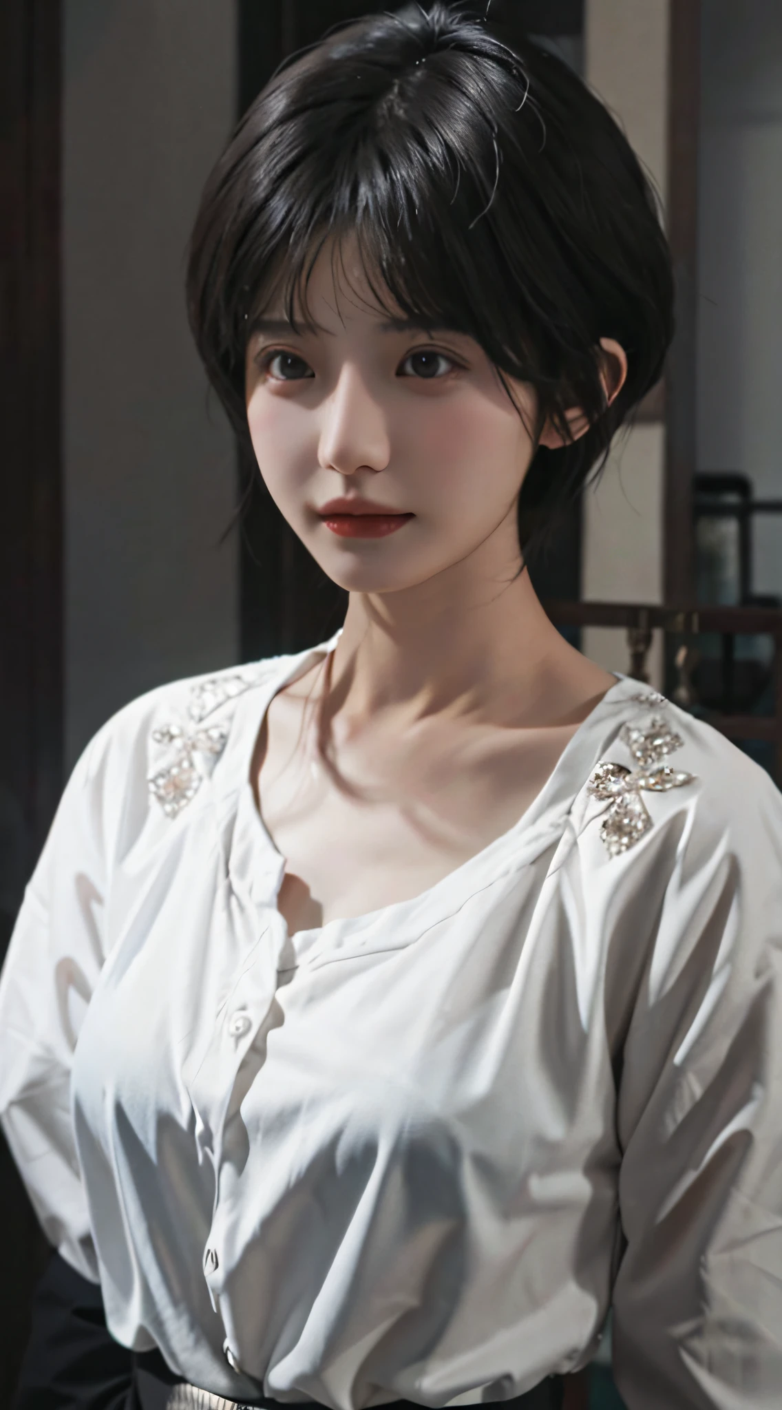 Girl, Single, Top Quality, Upper Body, Beautiful, Pretty, Radiant, ?????????????, Short Hair, Masterpiece