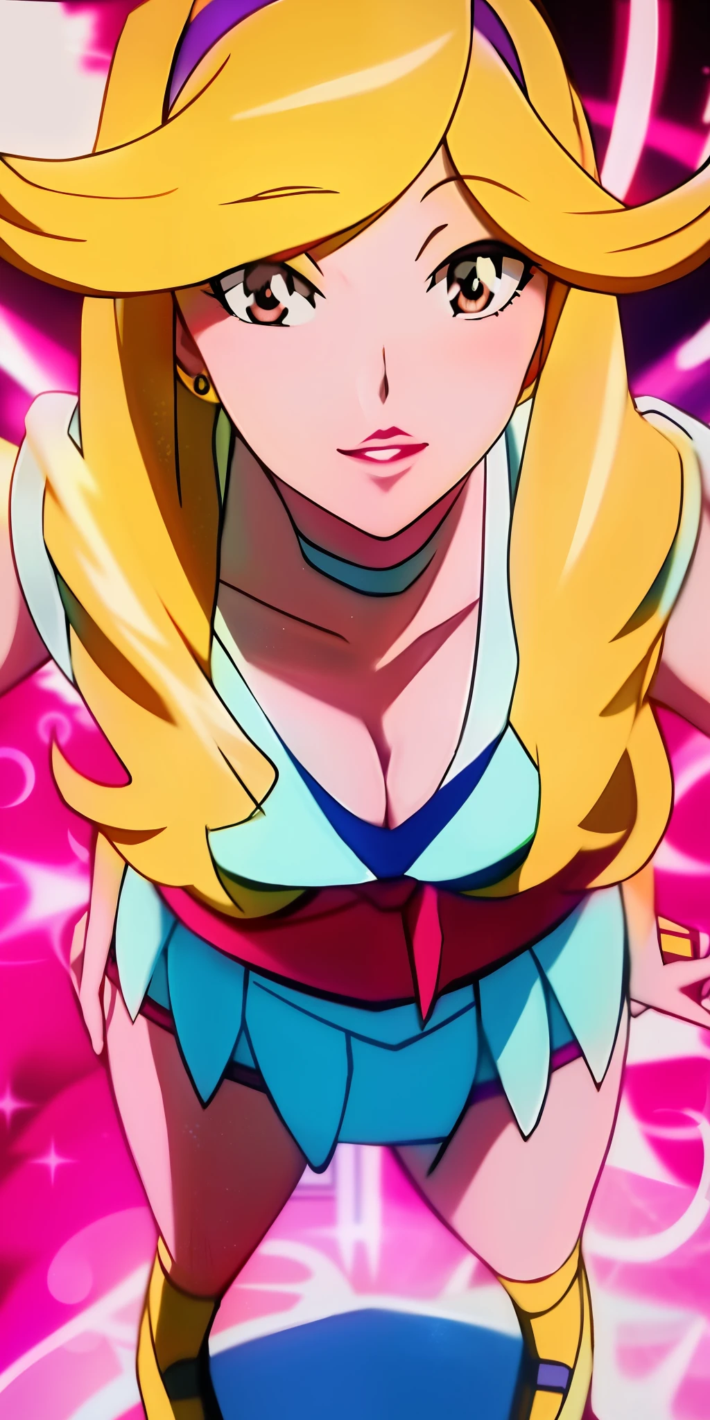 SpaceDandyHoney, standing, solo, school_uniform, masterpiece, best quality, detailed face, detailed eyes, highres,