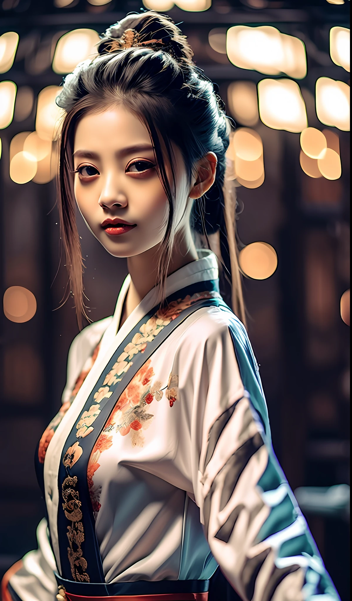 best quality, masterpiece, highres, wuxia 1girl, china dress, super Beautiful face, super beautiful eye, super beautiful hair