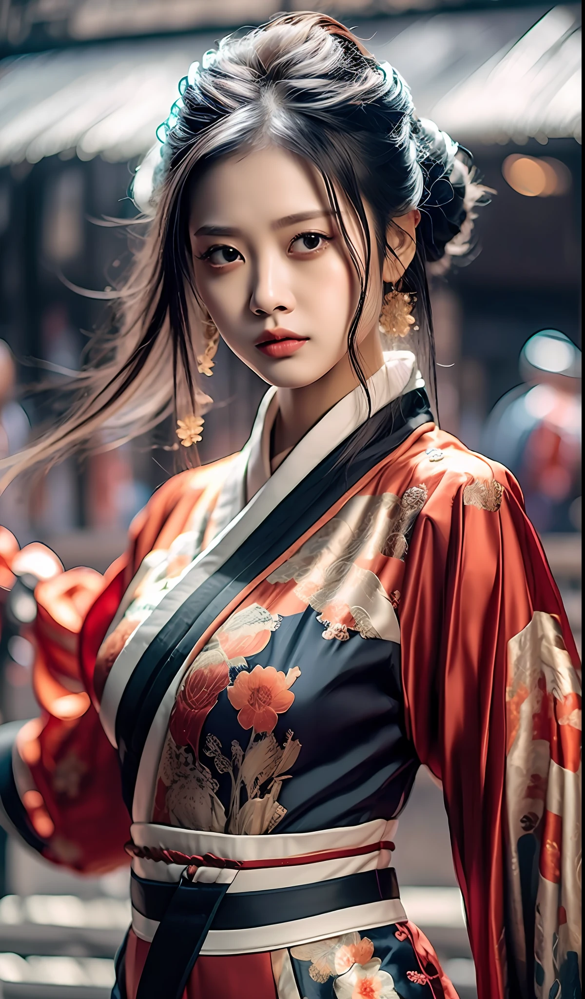 best quality, masterpiece, highres, wuxia 1girl, china dress, super Beautiful face, super beautiful eye, super beautiful hair