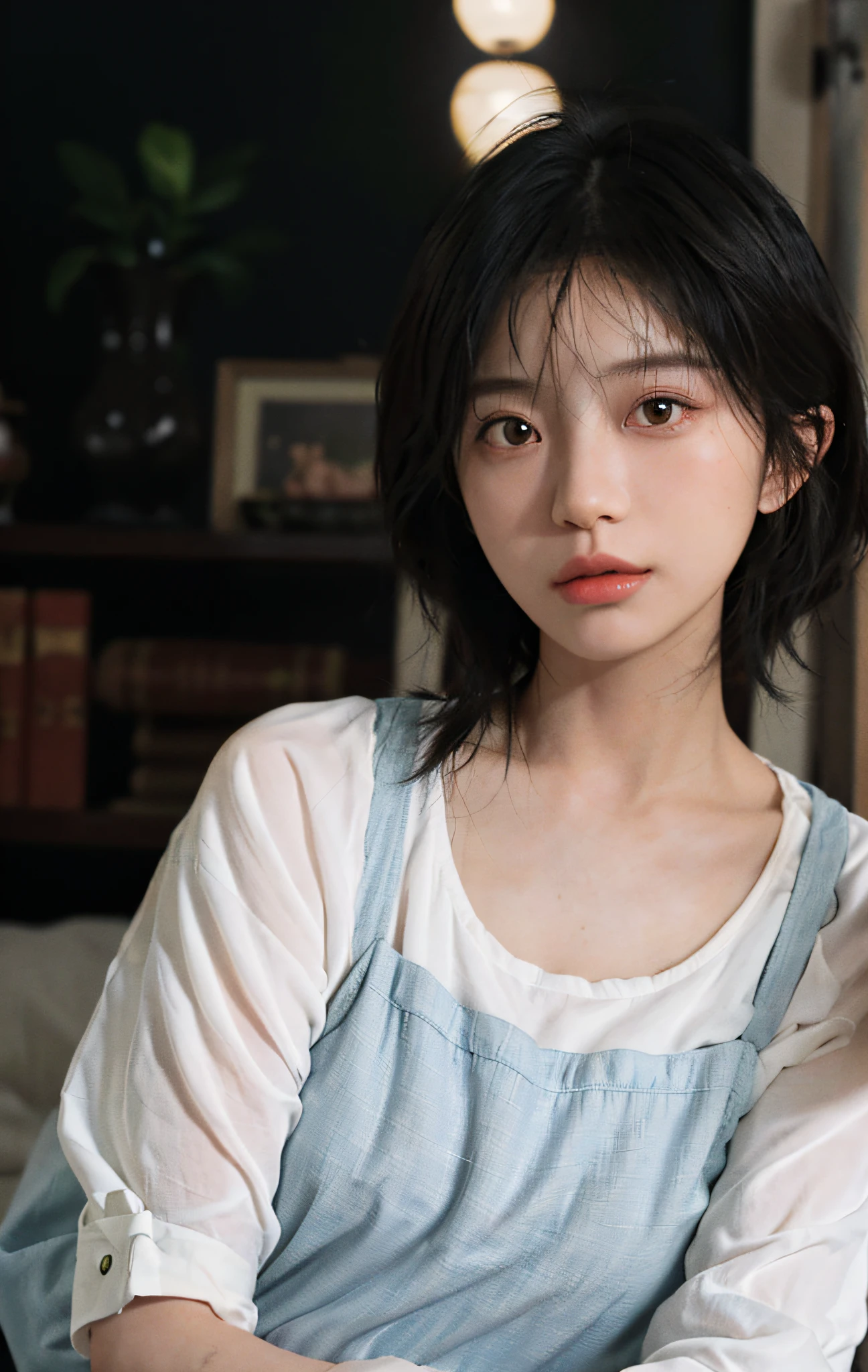 (Keisan:1.5), Close up, Masterpiece, Best Quality, Raw photo, Photorealistic, Face, Incredibly ridiculous, Beautiful girl, Cute, Short hair, Depth of field, High resolution, Ultra detail, Fine detail, Very detailed, Very detailed eyes and face, Sharp pupils, Realistic pupils, Sharp focus, Cinematic lighting,Cuddle a kitten