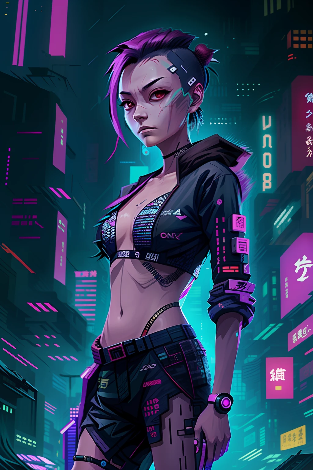 Tanjiro cyberpunk