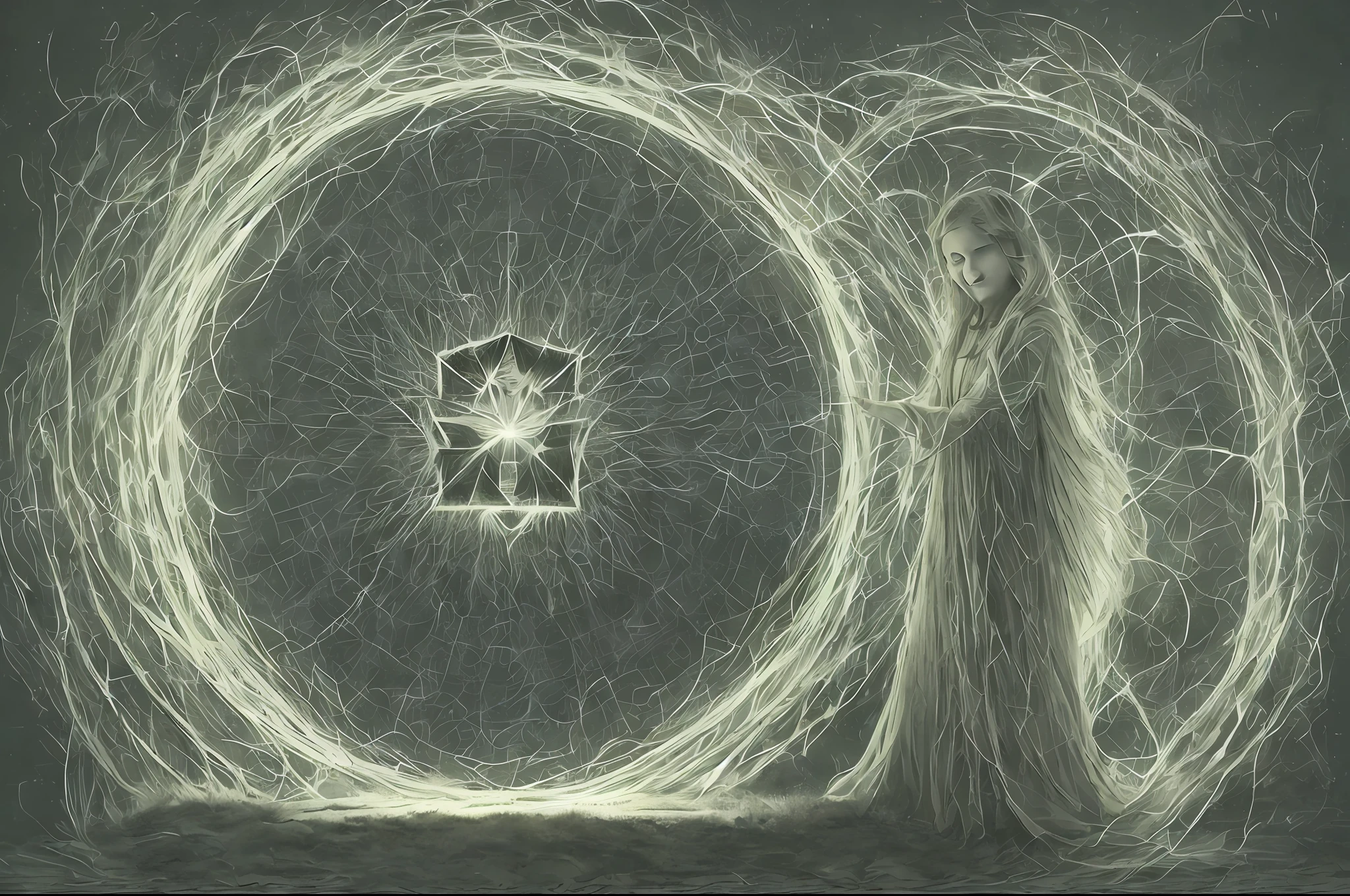 Baptized in vitrolic acid
A finishing touch, a smoothing of features
Realization of the greatest art
To launch a portal
Demons, once backslidden, became divine in a portal
Stripped of congenital flaws
We are incandescent revelations in a world of darkened forms