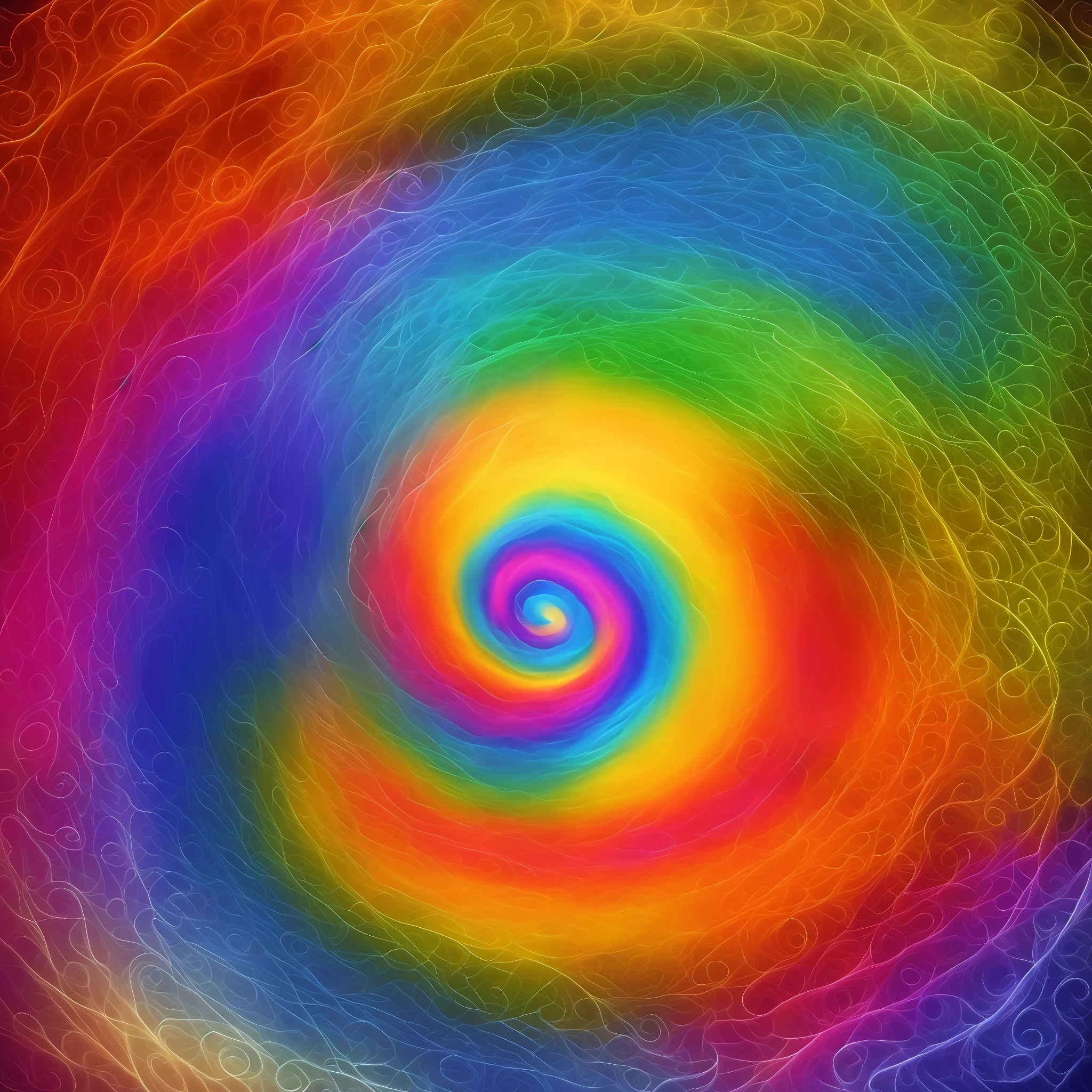 a spiral of time and colors, rainbowshift, detailed, Never Ending Loop