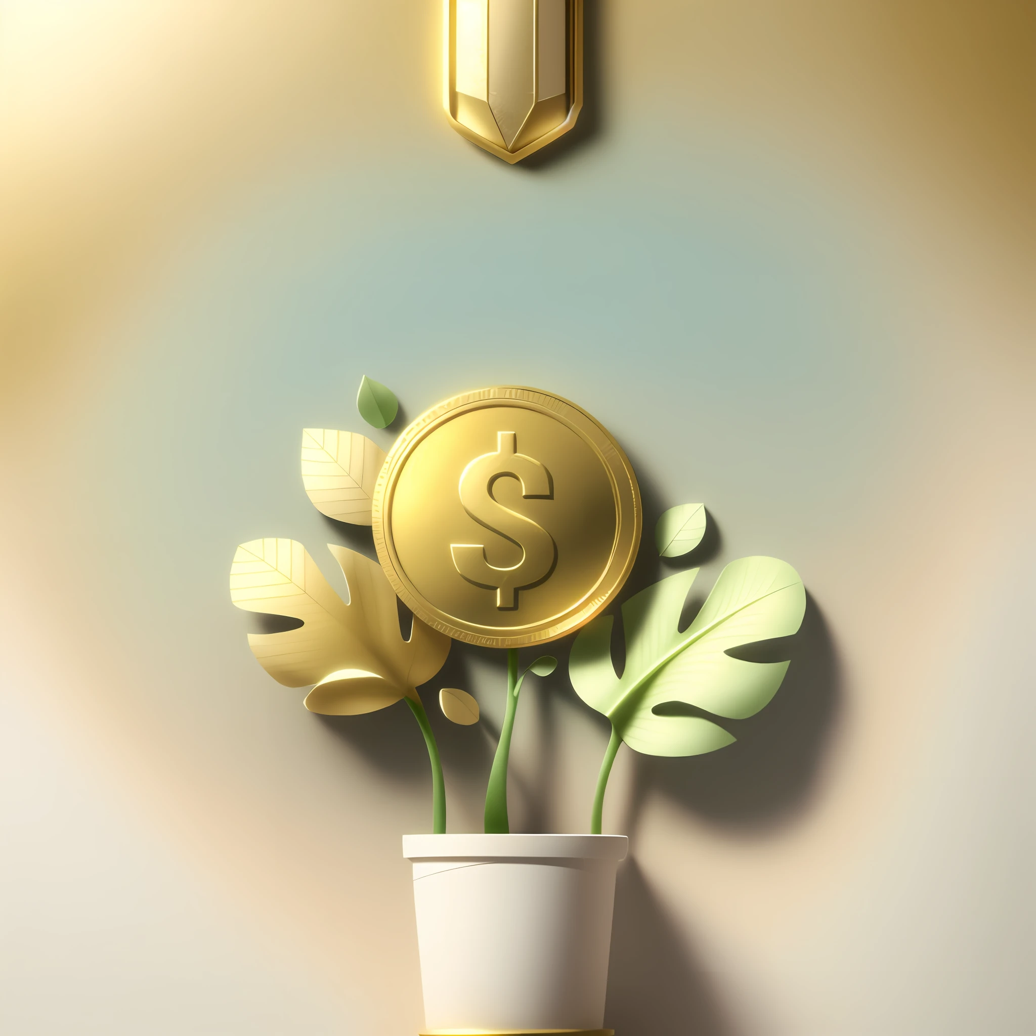 exquisite details of best quality, 3d rendering, Octane rendering, pastel,
(paper_cut: 1.15), (Plant), (gold coin), agribusiness, paper art, paper texture