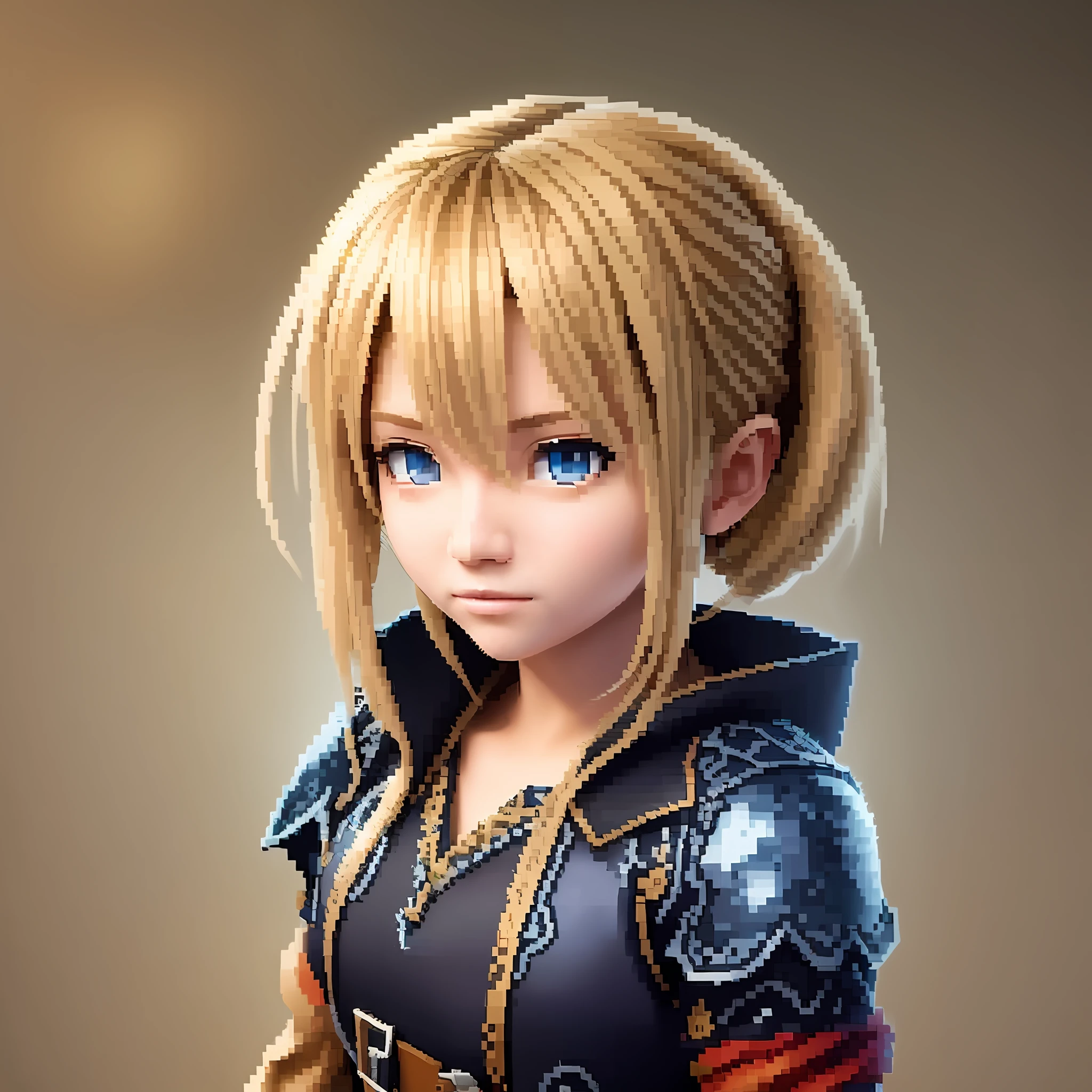 A closeup of a pixel art image of a final fantasy tactics style character, detailed pixel art in 2.5D --auto --s2
