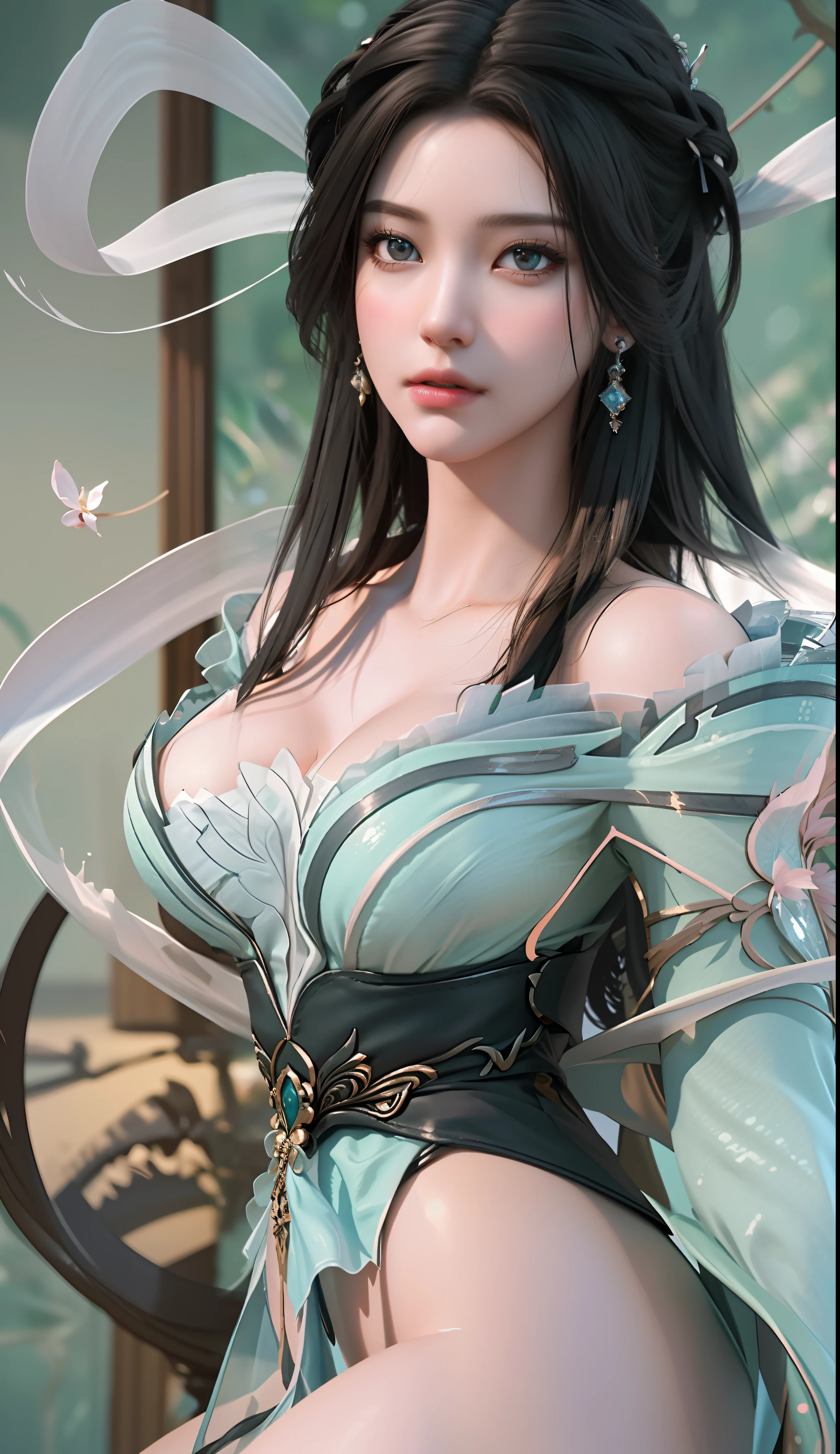 black background wall, blurred background, highest quality, closeup of a woman, perfect face, perfect figure, , charming, ultra hd, textured skin, super detail, 8k, super fine, real, super , ,  exposure, torn clothes, perfect face, delicate eyes, alluring, charming, , 3d rendered character art 8k, fantasy characters, 3DCG, close-up of a woman, close-up of , perfect face, perfect figure, alluring, charming, thighs, long legs, beautiful legs, textured skin, Super detailed characters, 8k, high detail, high quality, fantasy characters, 3DCG, masterpiece, best work of the CG competition, peerless beauty, 3DCG, movie bloom, movie soft light, skin type, skin type white as jade, flawless, delicate nose, peerless beauty, sister, royal sister, 3D movie character 8K, movie bloom, movie soft light, skin texture, flawless, sneaky work