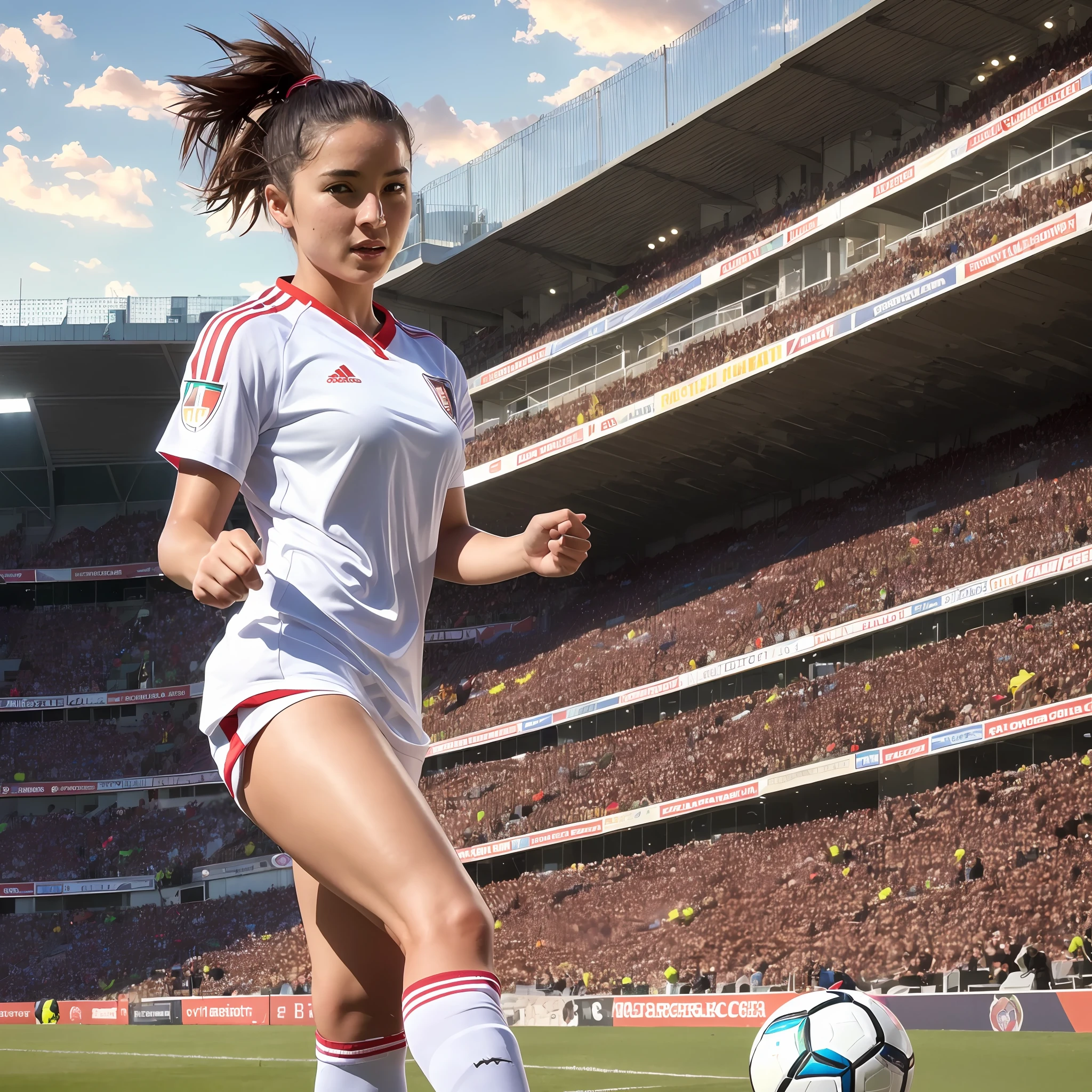 (top quality), (best quality), (realistic photo), (real photo), (warm colors), (bright colors), (real women), (real women), Women female soccer players on the soccer field. --auto --s2
