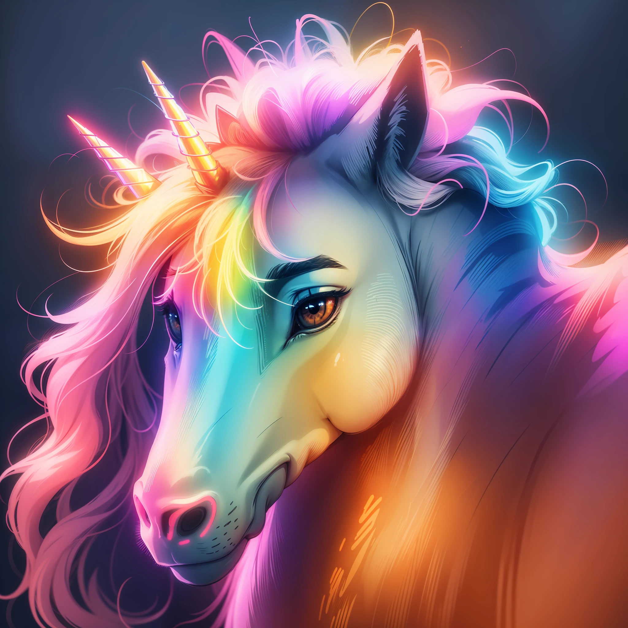 (top quality), (best quality), (realistic photo), (real photo), (warm colors), (bright colors), (neon), unicorn --auto --s2