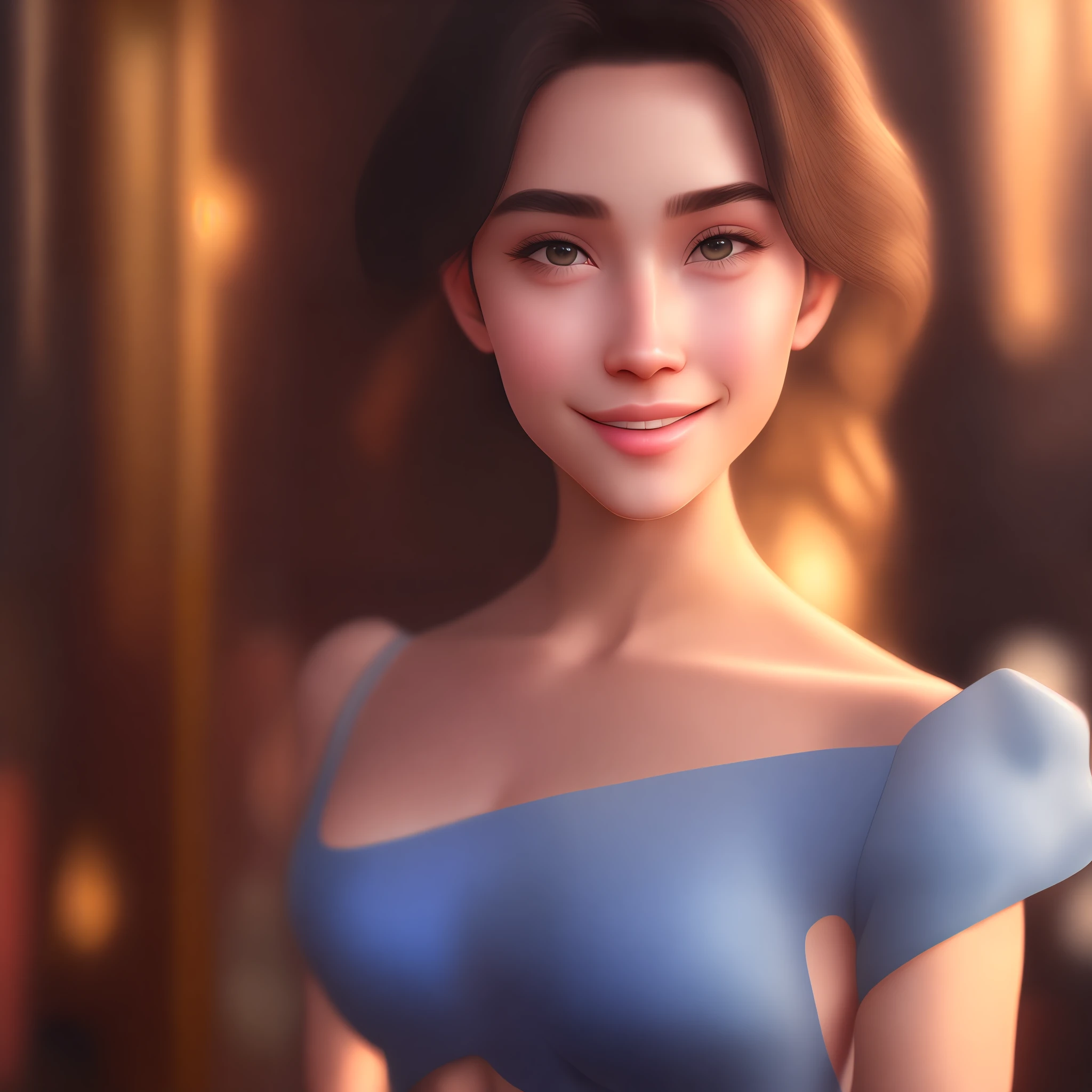 ((Best Quality, 8K, Masterpiece: 1.3)), 1girl, Slim Abs Beauty: 1.3, (Hairstyle Casual, Big Breasts: 1.2), Dress: 1.1, Super Fine Face, Delicate Eyes, Double Eyelids, Smile, Home