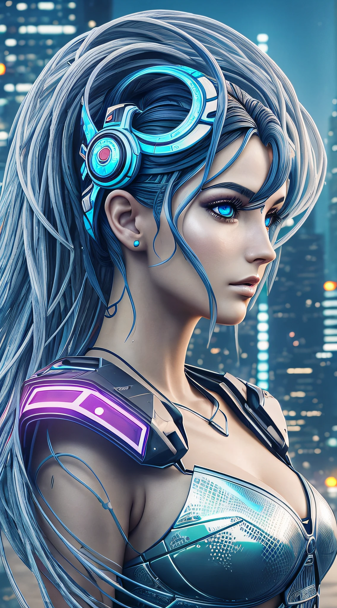An abstract siren from Jibarro, cyberpunk, ultra realistic --auto --s2