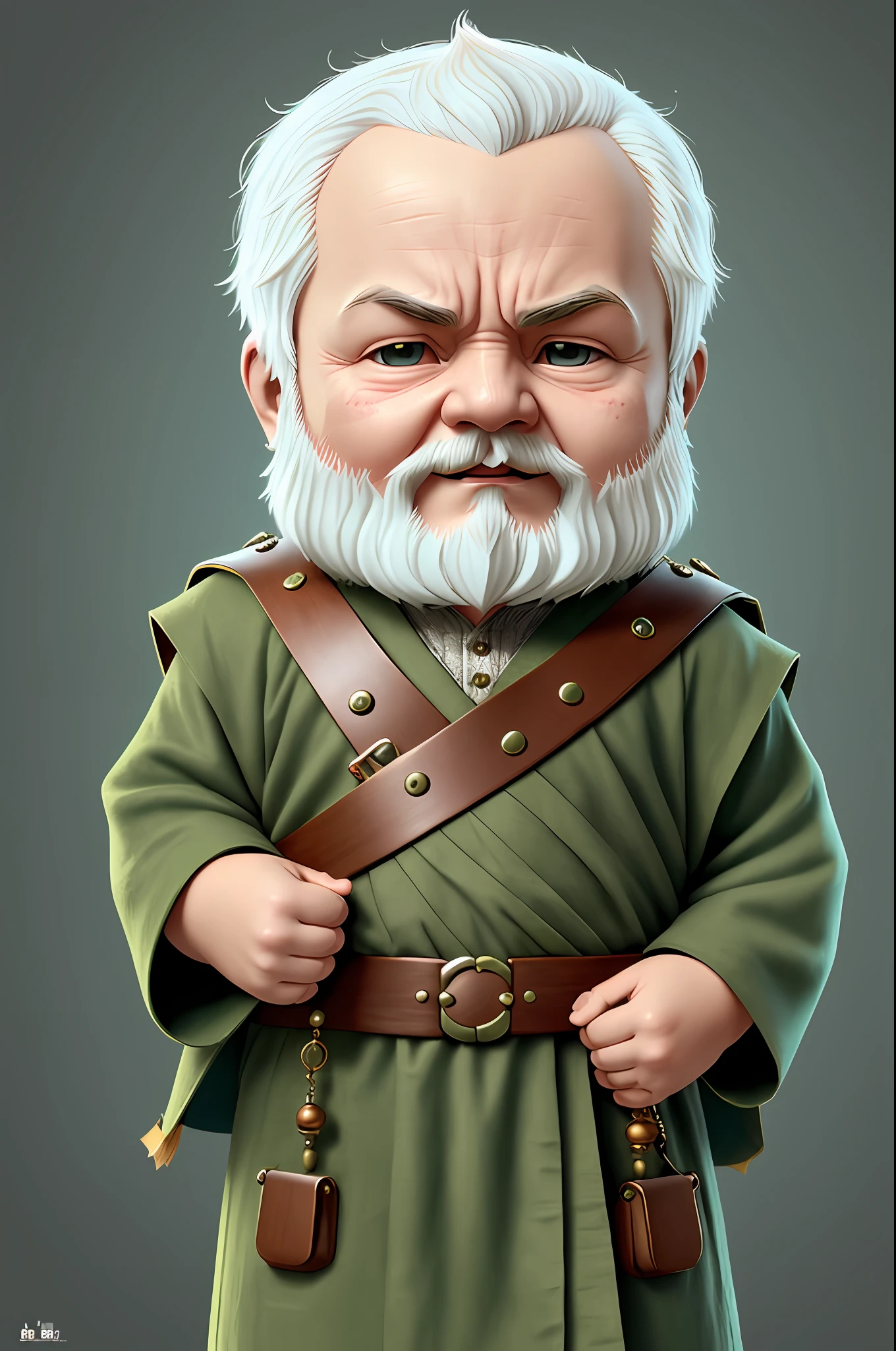 (cbzbb:1.25), portrait of the cutest illustration of an old sage, artstation, CGI_Animation,
