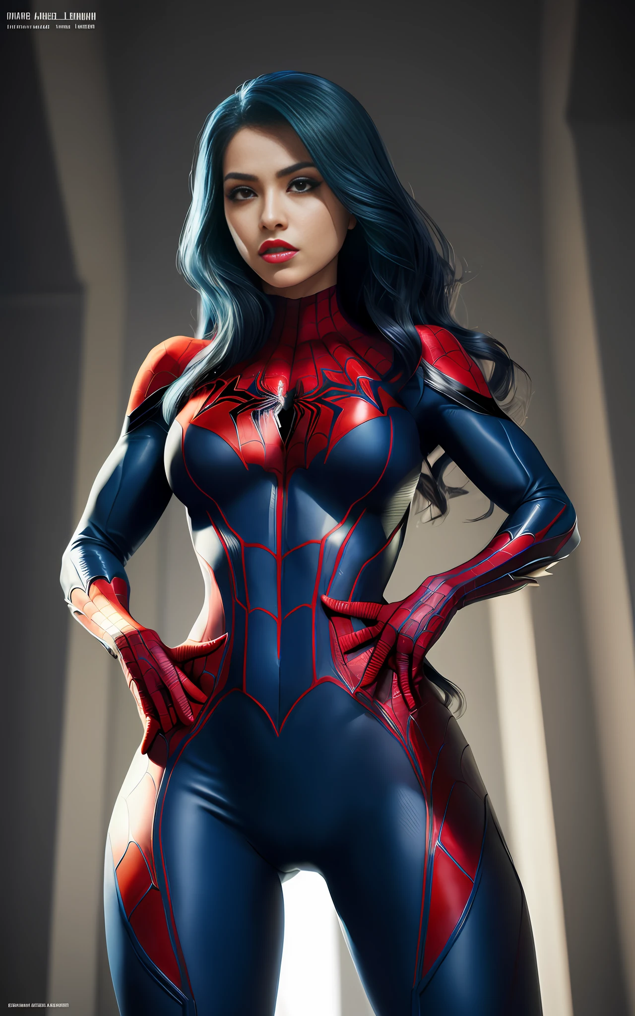 16k image, gorgeous (Woman/Spider-Man/Batman/Samus Aran), tight clothing on the body, panties marked the camel's paw, the private parts, long curly red hair, within a meter, thick lips, red lipstick, all the men are looking at her, big breasts, protruding, she is furious and threatening men, sexy and hot