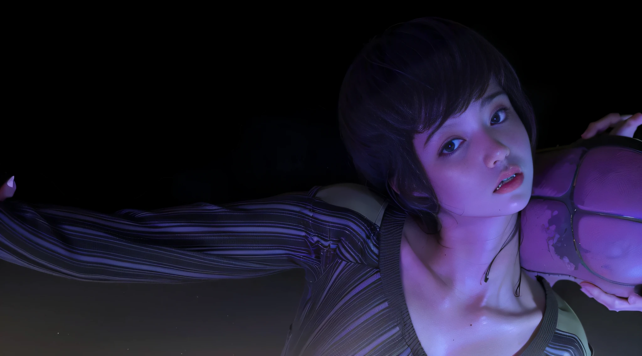 (8k, Best Quality, Masterpiece: 1.2), (Realistic, Photorealistic: 1.37), Super Detailed, Best Quality, Super High Resolution, Professional Lighting, Photon Mapping, Radiosity, Physically Based Rendering, Cinematic Lighting , basketball court, depth of field, focus, sun rays, good composition, (bokeh: 1.2), 1 girl, (whole body), (closed mouth), beautiful eyes, pose, constriction, basketball uniform, black hair , messy hair, long hair blowing in the wind,(ulzzang-6500:1.2) mix4, hiqcgbody