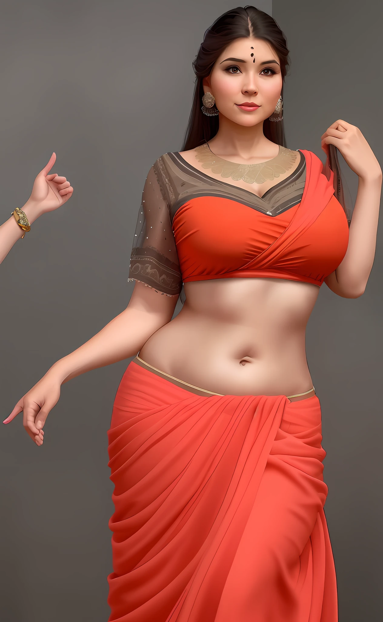 a little less wrinkle and her breasts should be more bigger