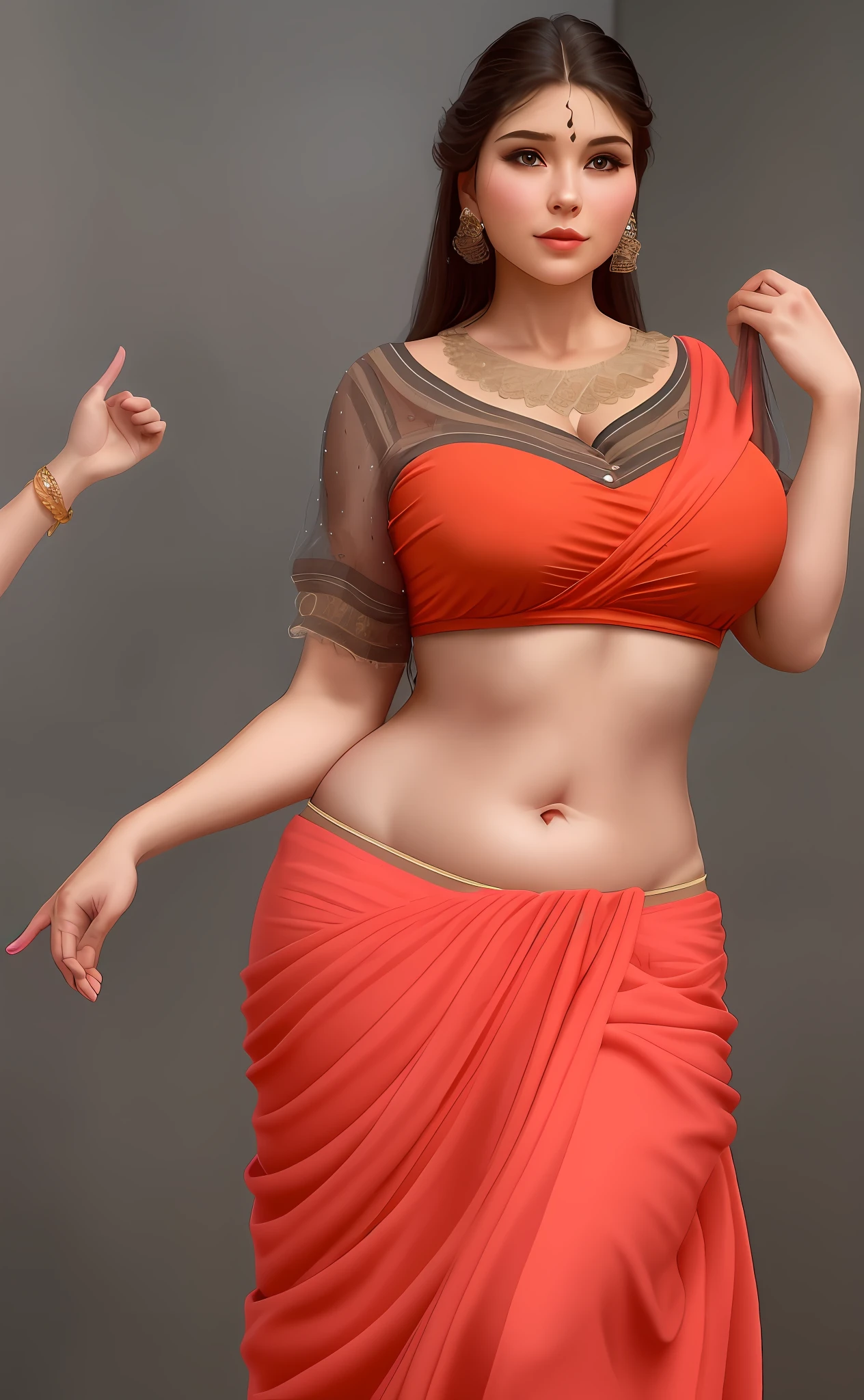 her ??????? should be more big and her blouse should be a little tight with some cleavage showing. its important