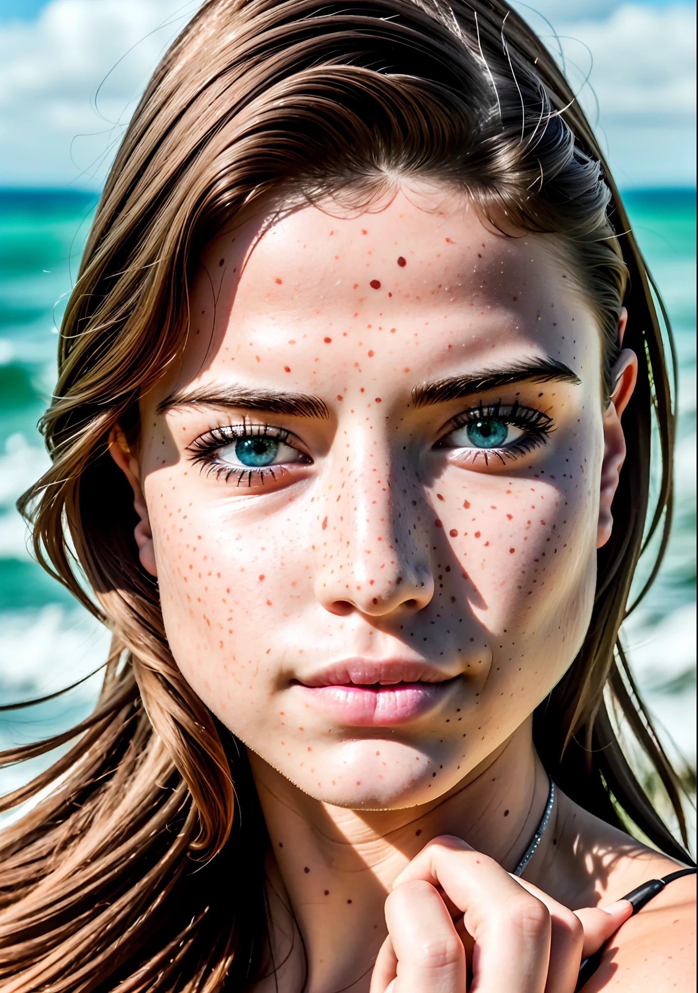 RAW,, Nikon Z 85mm, award-winning glamour photography, ((best quality)), ((masterpiece)), ((realistic)), beautiful woman wearing, (micro bikiki), ((tranparent)), ((medium breasts)), innocent but ((very sexy)), (freckles), intricate details, highly detailed, sharp focus, professional, 4k, waves crashing on the beach, god rays, hand model, stunning blue eyes, small, delicate, detailed facial features, high detail, sharp focus, smooth, Aesthetic, extremely detailed, photo_\(ultra\), photo realistic, realistic, post processing, maximum detail, roughness, real life, ultra realistic, photorealism, photography, 8k uhd, photography, light SEMI-SILHOUETTE,