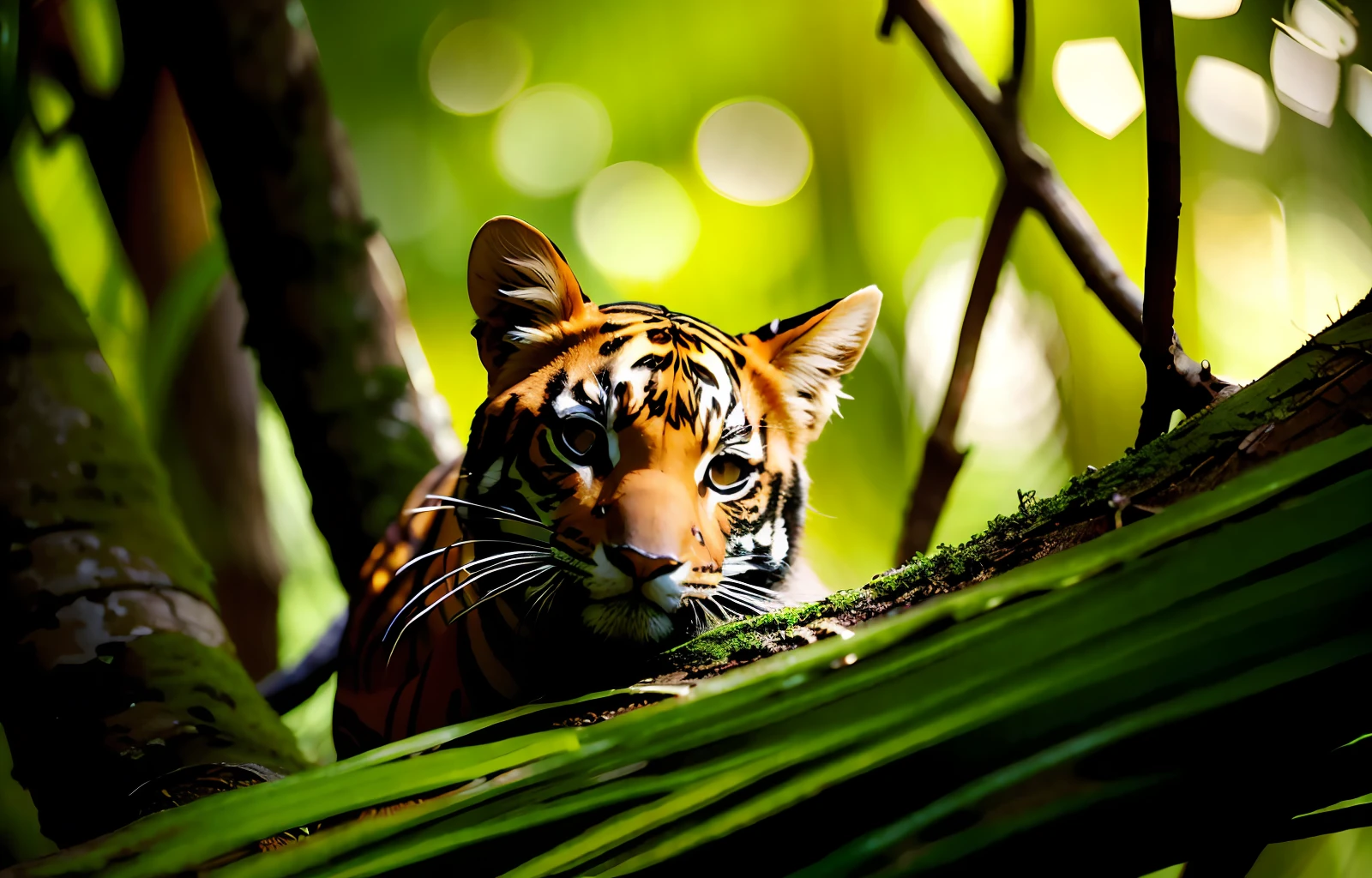 close on an exotic animal in the amazon forest, stunning photography, national geographic photography, intense interplay of light and shadows --ar 2:3