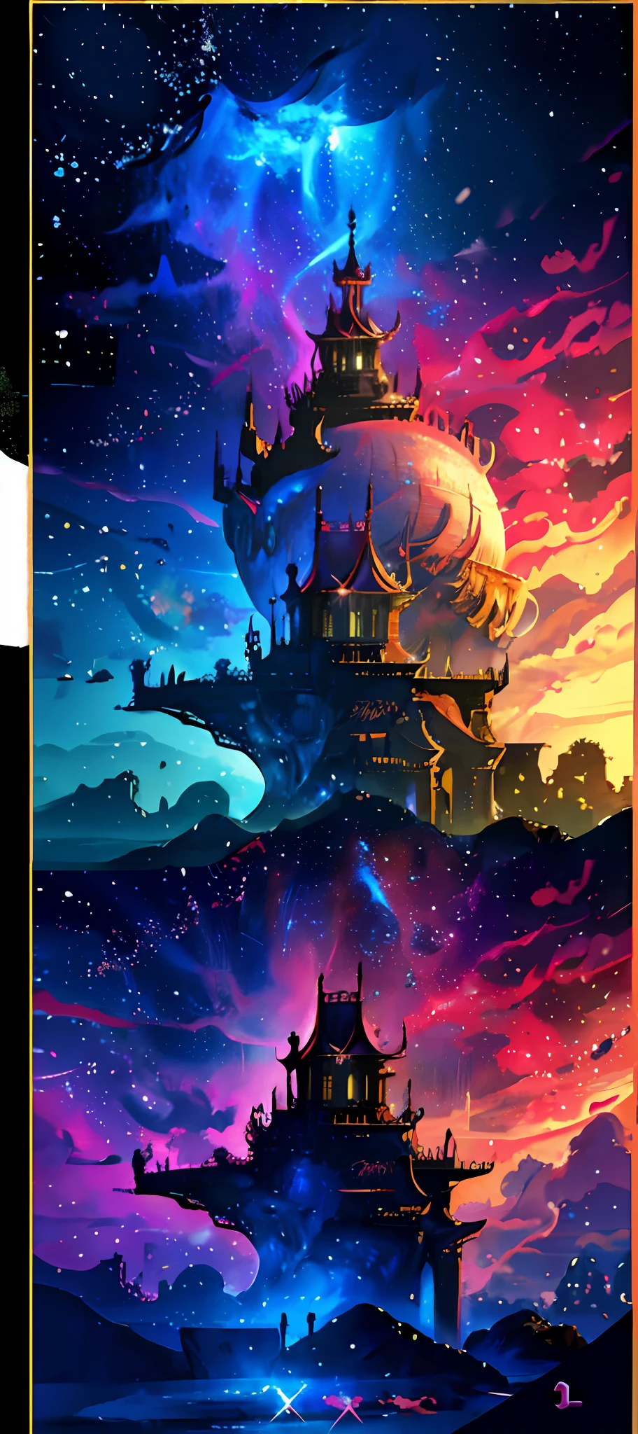 anime - painting style of a castle in the middle of a galaxy, galactic dragon highly detailed digital art 4k, beautiful uhd 4k art, jen bartel, anime 4k art wallpaper, anime 4k art wallpaper, alice x. zhang, detailed digital art 4k, anime art wallpaper 8 k, dreamlike digital painting, 8k stunning art