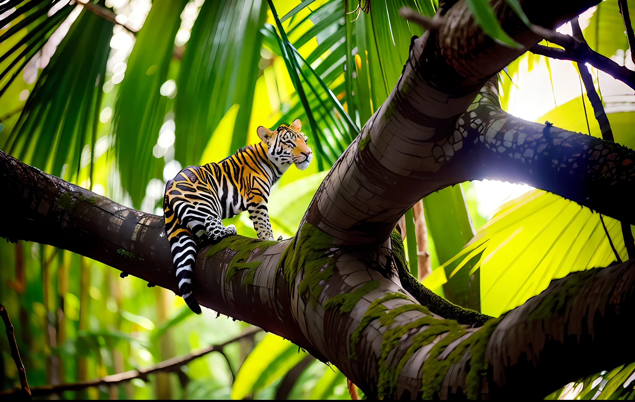 close on an exotic animal in the amazon forest, stunning photography, national geographic photography, intense interplay of light and shadows --ar 2:3