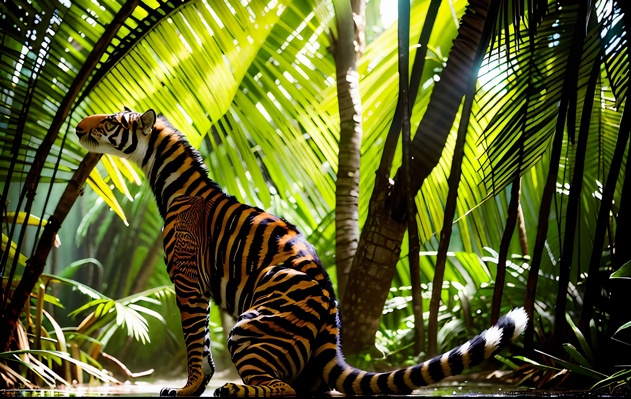close on an exotic animal in the amazon forest, stunning photography, national geographic photography, intense interplay of light and shadows --ar 2:3