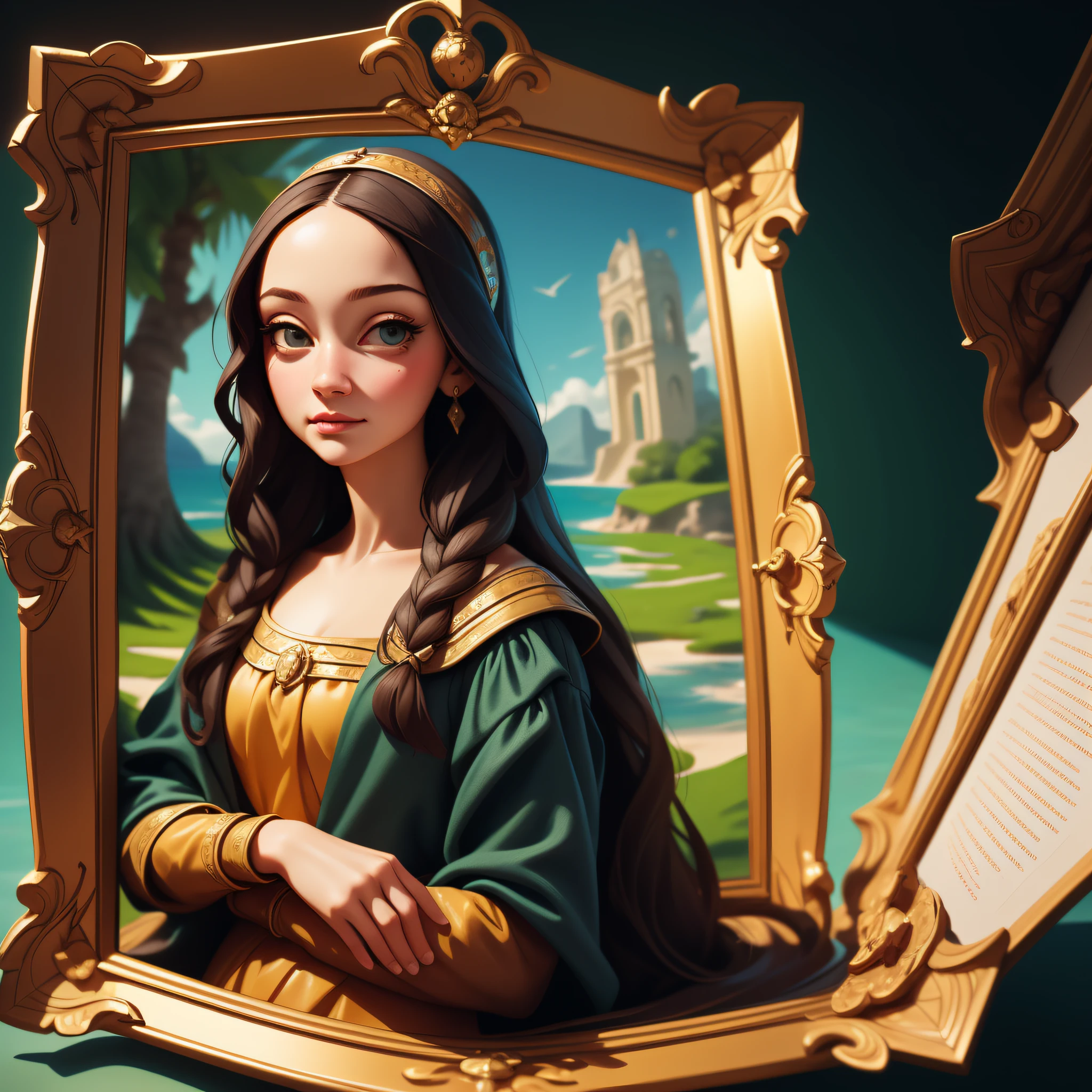 Um retrato da Mona Lisa, Surrealism, depth of field, UHD, 8k
