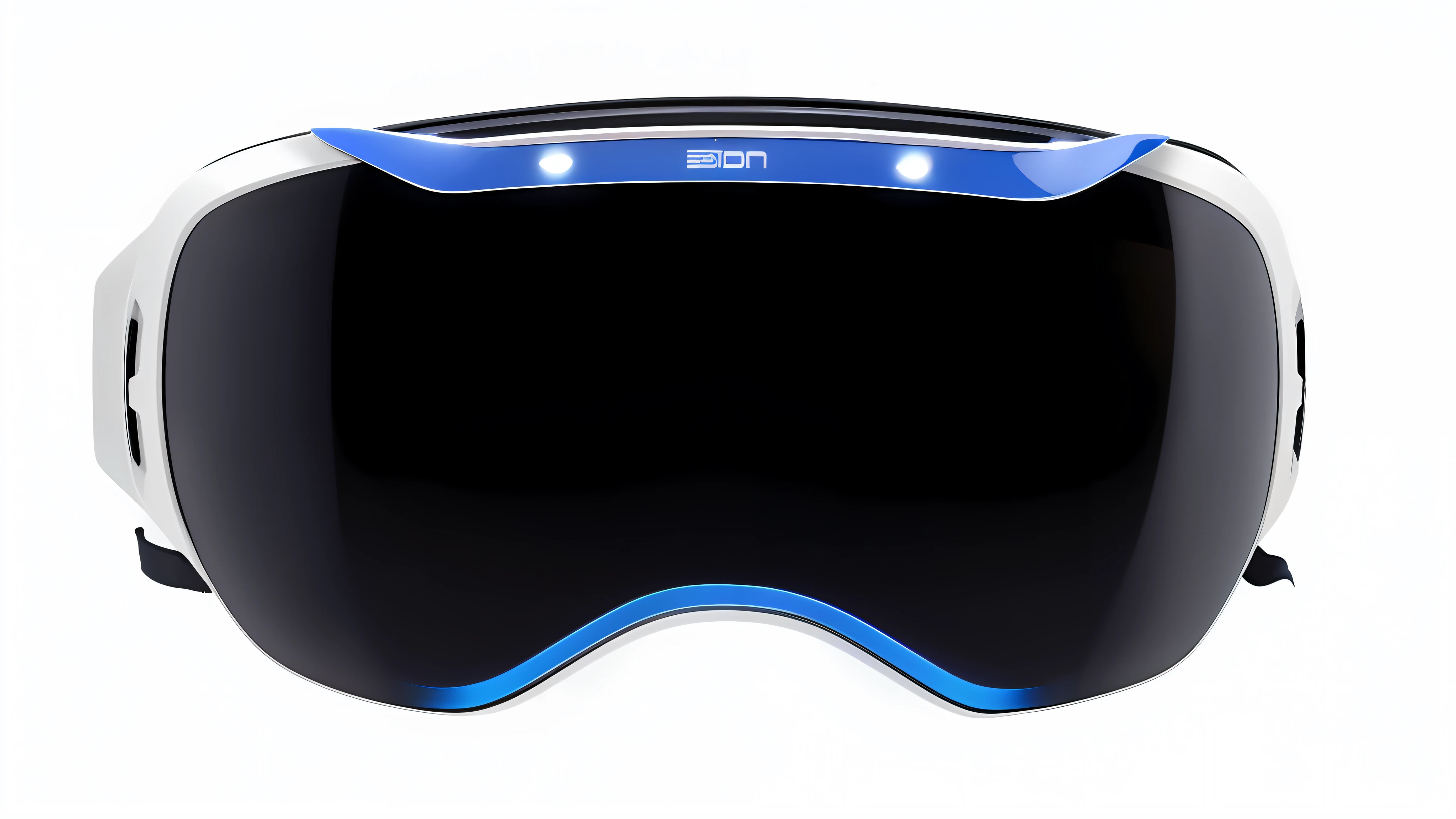 a close up of a pair of ski goggles with a black lens, eyes projected onto visor, sleek oled blue visor for eyes, oled visor for eyes, vr iridium visor, visor eyes, oled visor over eyes, goggles, 3 d goggles, glass oled visor head, futuristic ar glasses, dark visor covering eyes, point of view of visor wearer