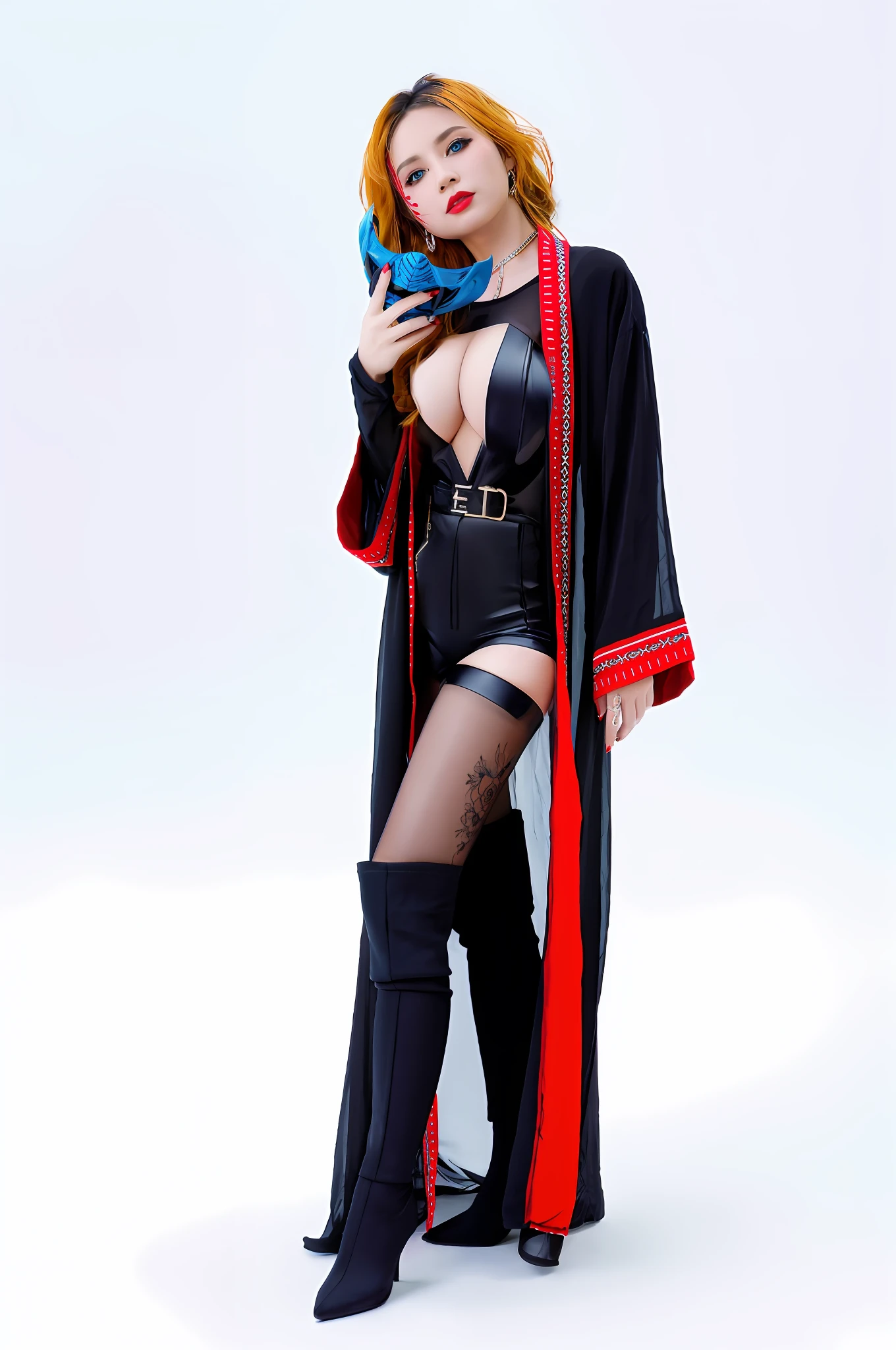 Sexy clothing,Black jumpsuit,Ultra short hot pants,Black stockings,
