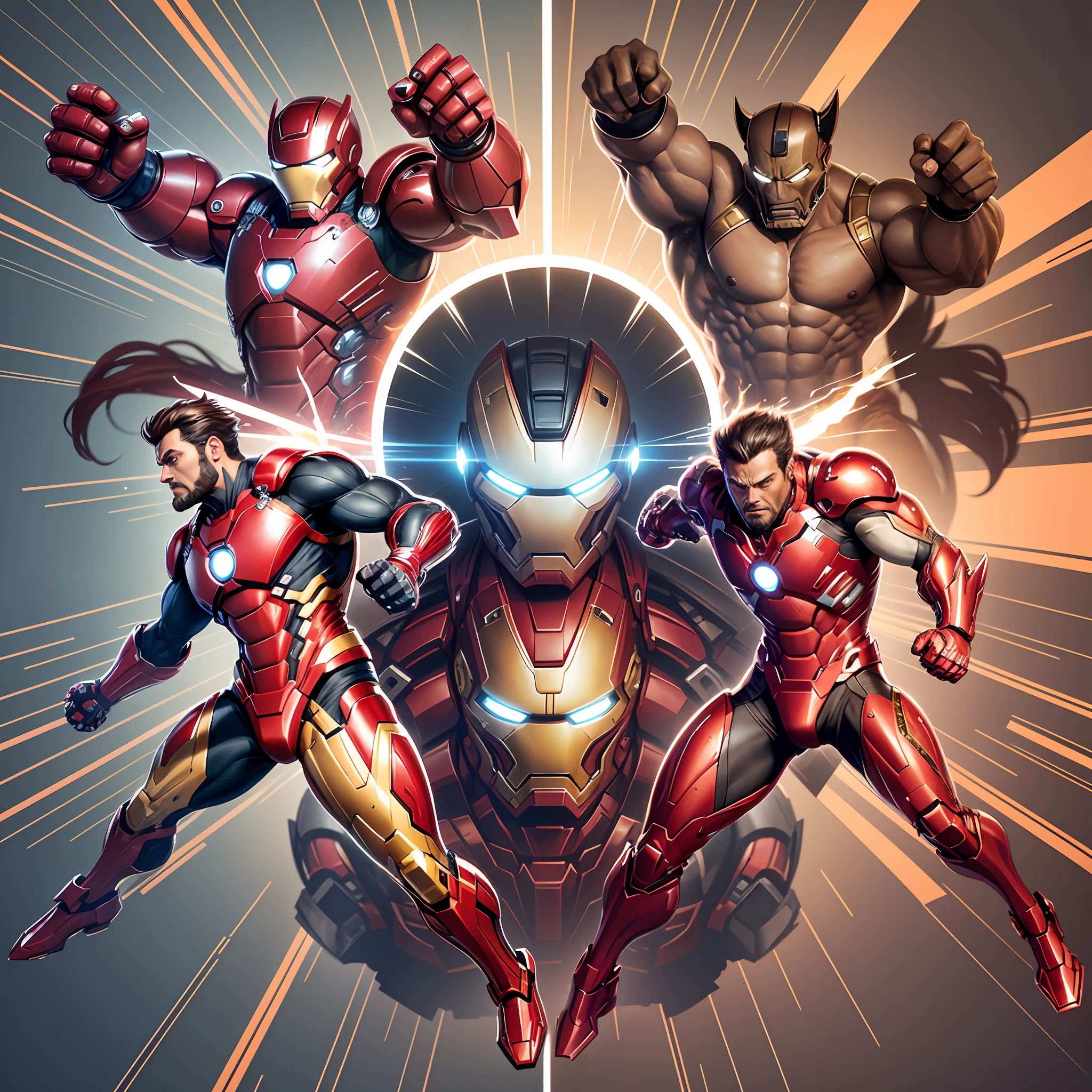 Generate a T-shirt print featuring a fusion of Iron Man and Wolverine from the Marvel universe. Create a pixel art representation that combines elements of both characters while embracing the 8-bit aesthetic of the 80s or 90s. Incorporate elements of art and design the fusion as a logo, badge, or vector art. Place the logo on a white background with a scale of 1.4, and ensure the dimensions of the design are 800x800 pixels. Explore the following variables to create a unique fusion:
1. Armor Design: Combine the iconic armored suit of Iron Man with the distinct features of Wolverine, such as his claws and adamantium skeleton. Create a balanced fusion that reflects the strengths and characteristics of both characters.
Remember to use the following settings:
- Steps: 25
- Sampler: Leonardo Style
- CFG scale: 3
- Seed resize from: -1x-1
- Denoising strength: 0.4
- Base Model: Leonardo Diffusion --auto --s2