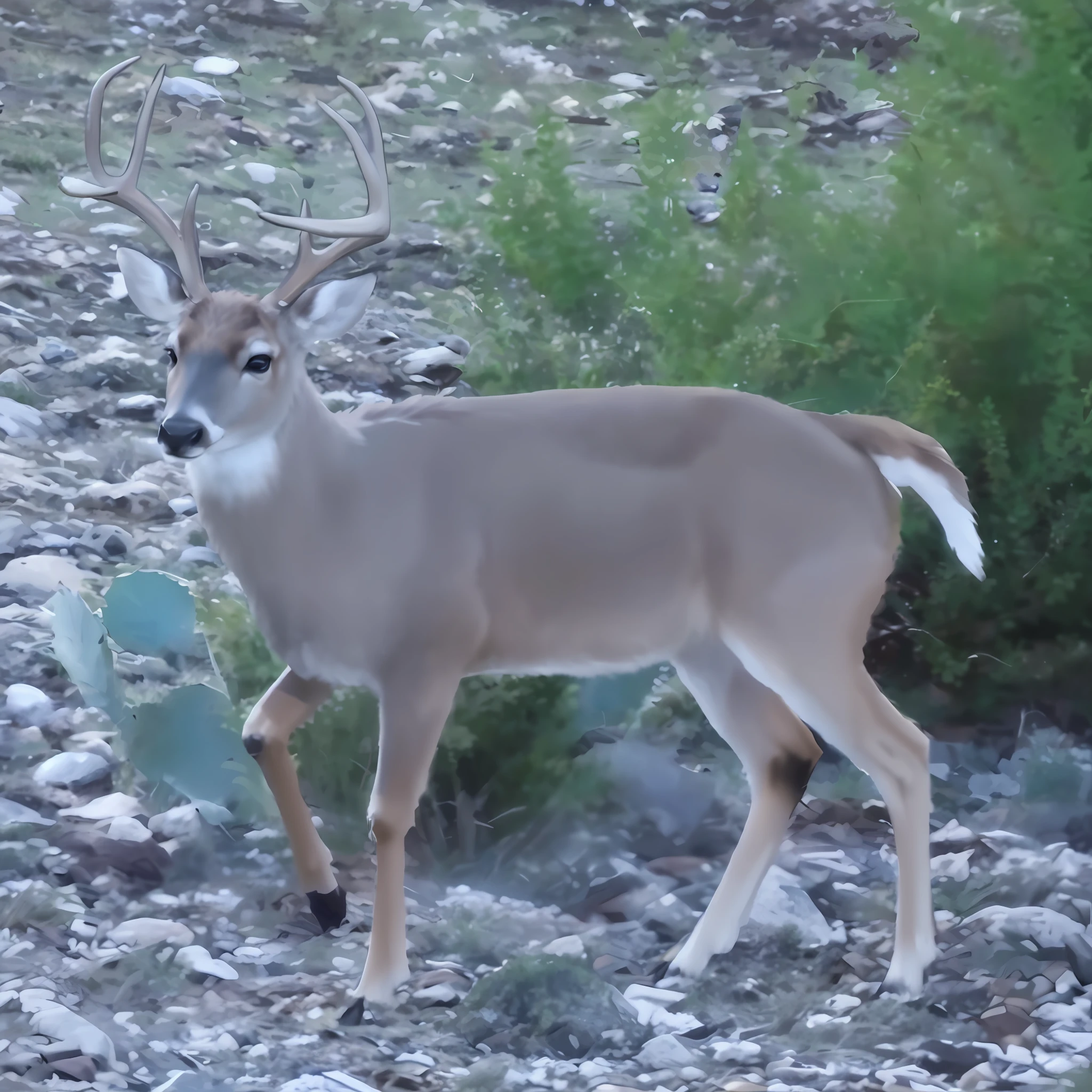 There is a deer standing in the grass, spotted ultra-realistic, high resolution and detail, photorealistic detailed, realistic scene, close-up, anthropomorphic deer, highly detailed photorealistic, highly detailed realistic, photorealistic high-detailed, realistic fantasy rendering, high-quality photorealism, photorealistic detailing, photorealistic style, realistic high-detail 27