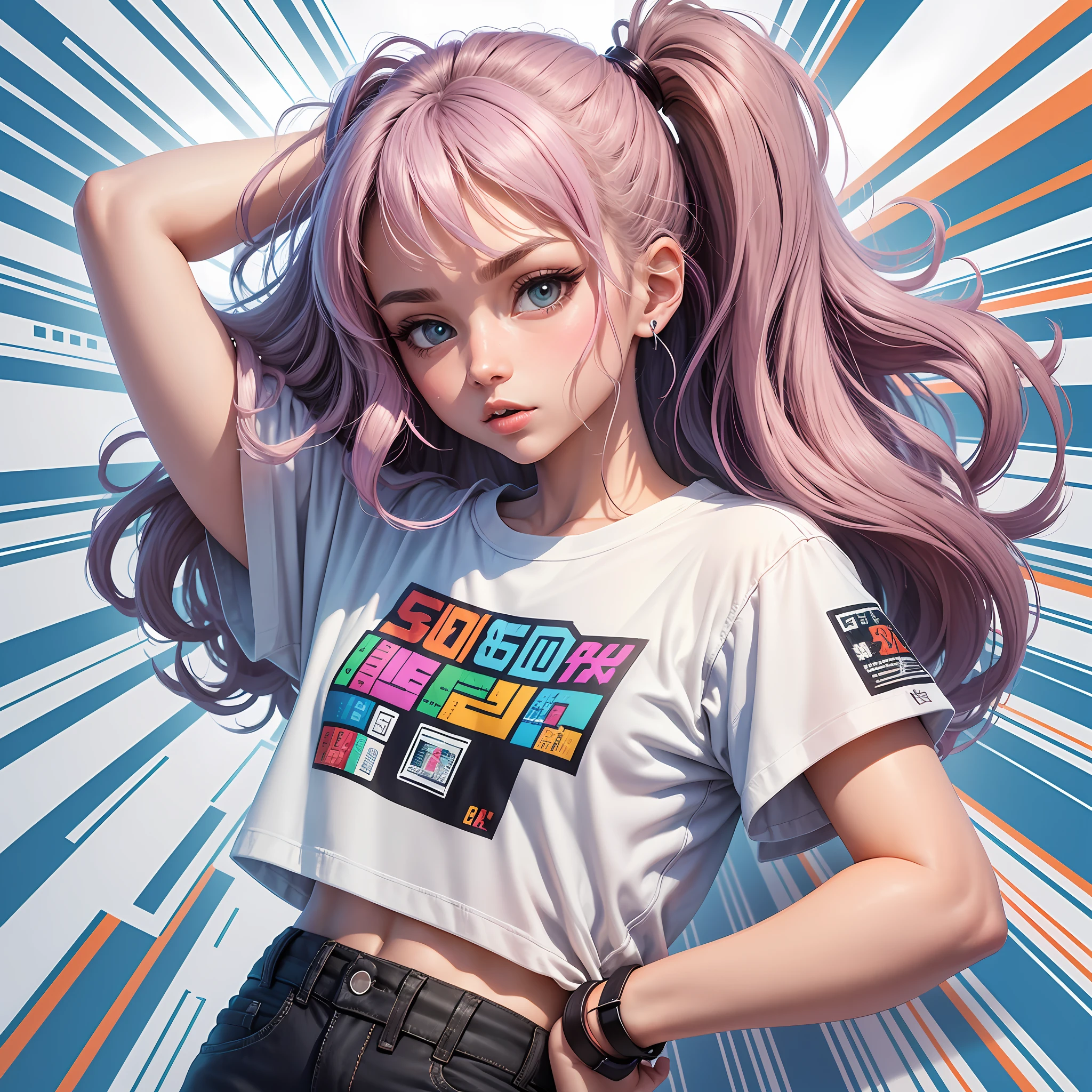T-shirt print with a pixel art skate inspired by the 8-bit aesthetic of the 80s or 90s, (t-shirt design, logo, badge, vector-art) (on a white background:1.4) as a t-shirt logo in the style of art 2S a Karras, 3, from: -1x-1, 0.4 Model SD 2.1 --auto --s2