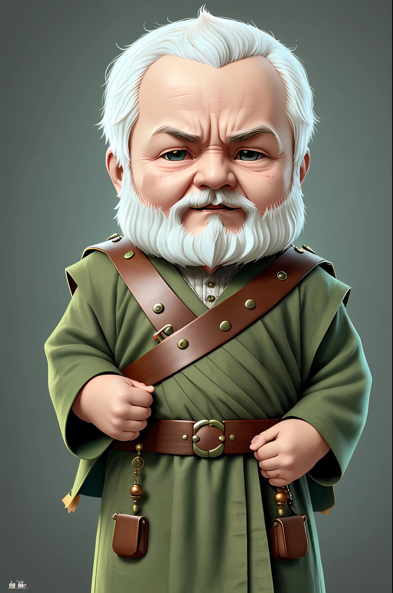 (cbzbb:1.25), portrait of the cutest illustration of an old sage, artstation, CGI_Animation,