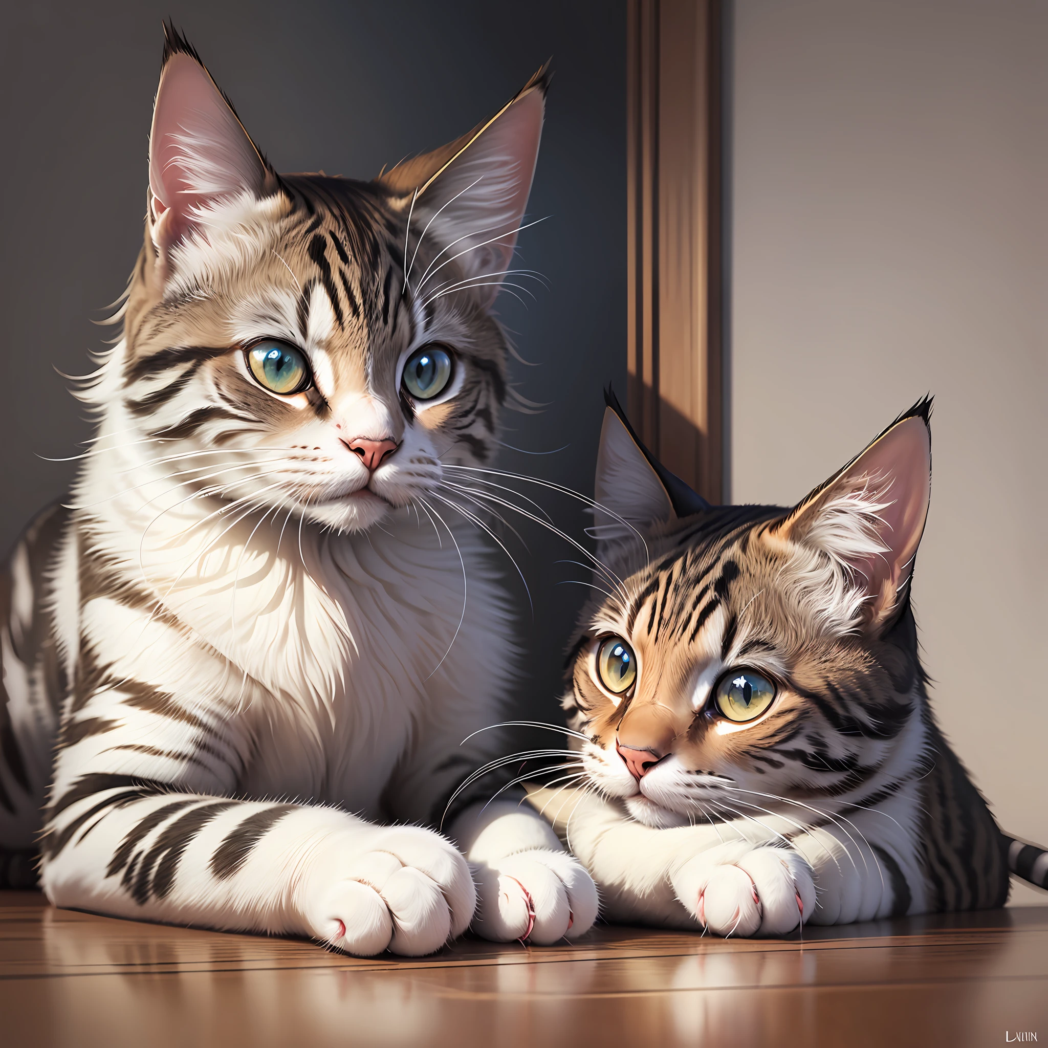 There is a cat sitting next to a glass of milk, cat drinking milk, illustration of 1 cat, ultra-realistic illustration, ultra-realistic illustration, hyper-realistic illustration, a cat. realistic painting, by Wayne England, realistic illustration, hyper realistic illustration, portrait, close portrait, award-winning hyper-realistic, by Lisa Milroy, by Galen Dara --auto --s2