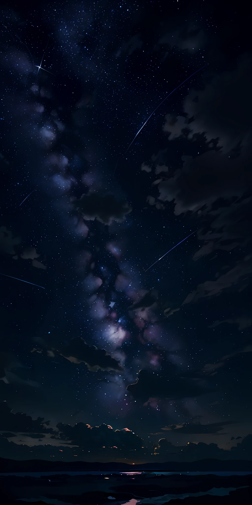 Dark sky with bright stars