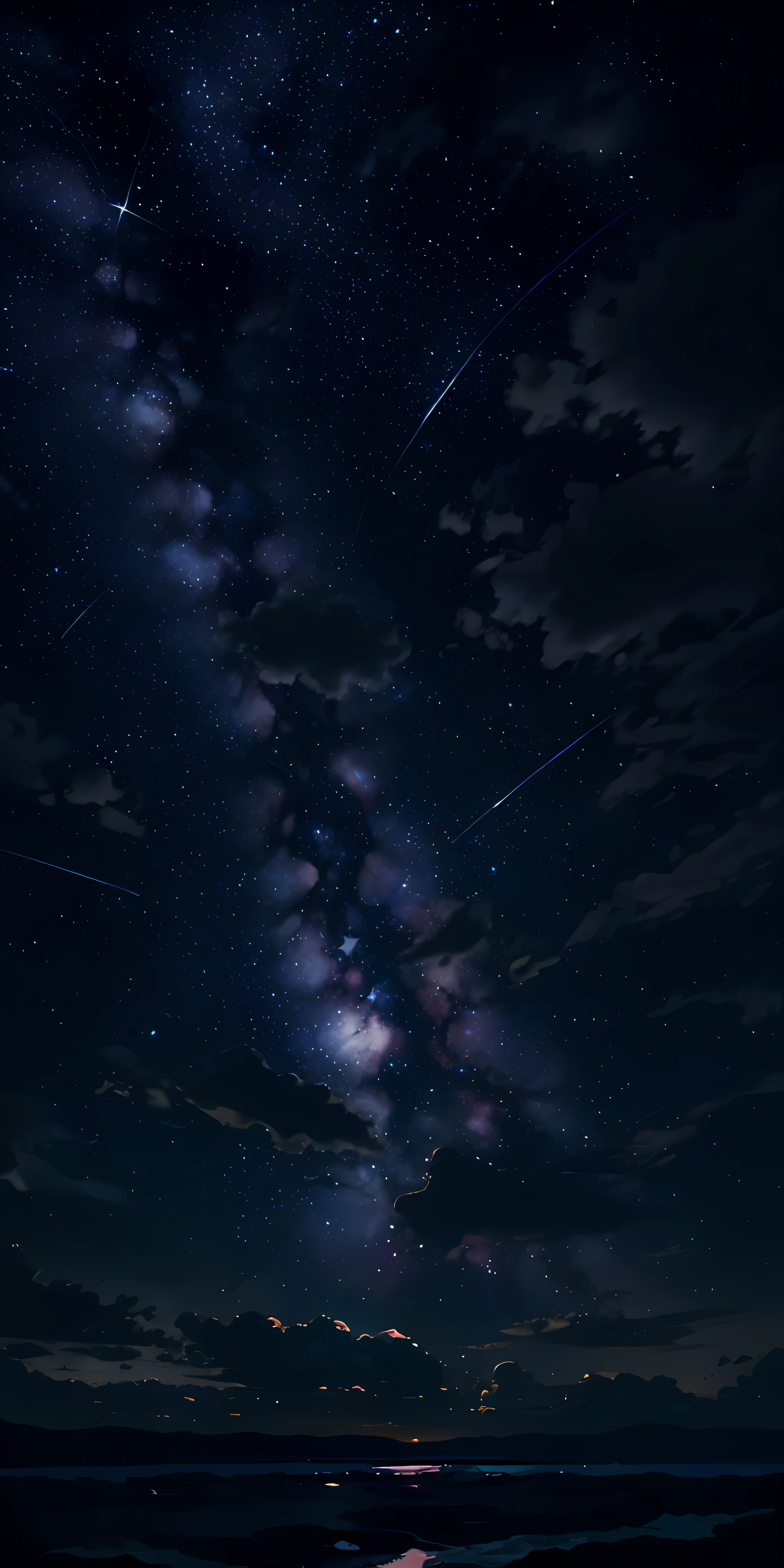 Dark sky with bright stars