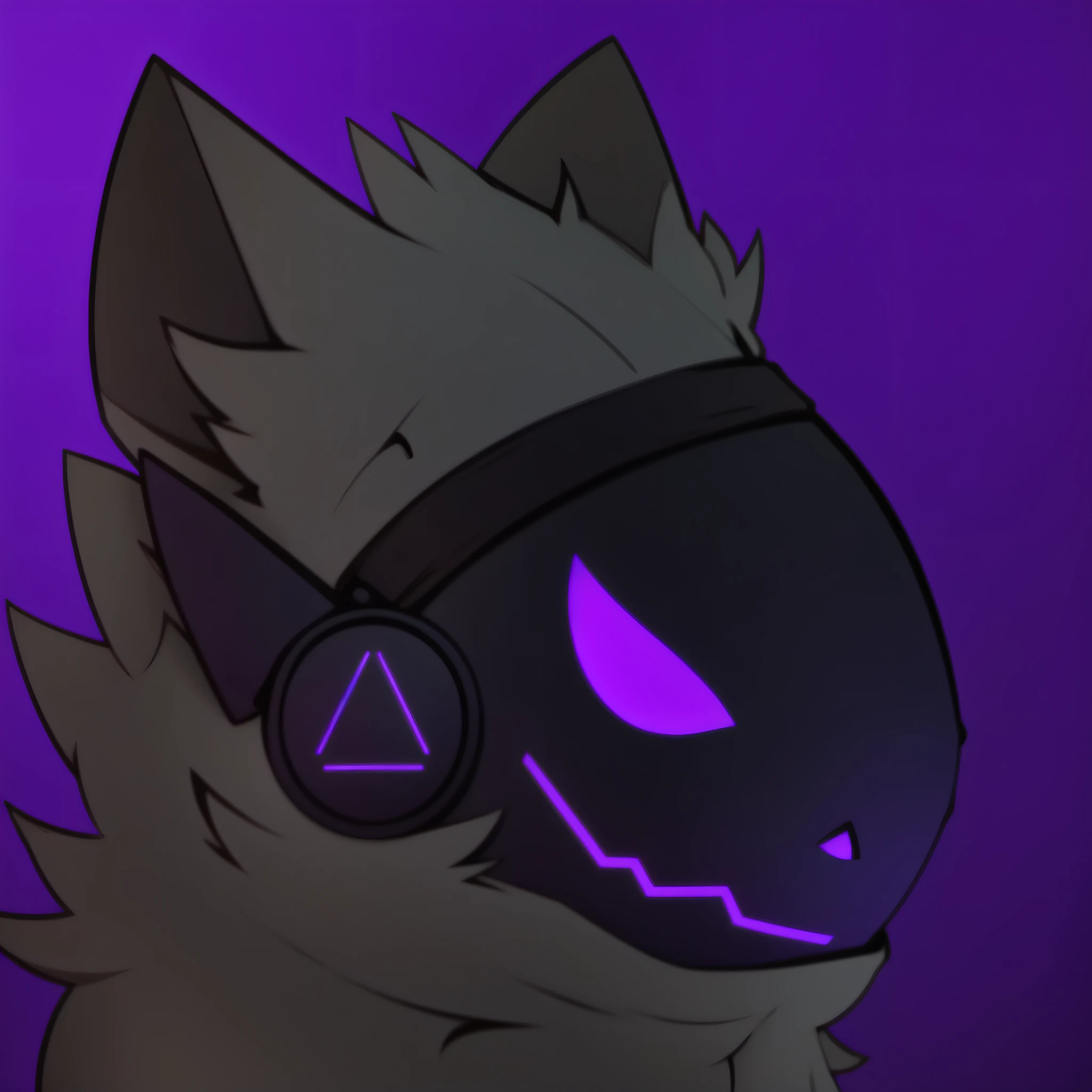 Cute protogen with paws purple --auto --s2