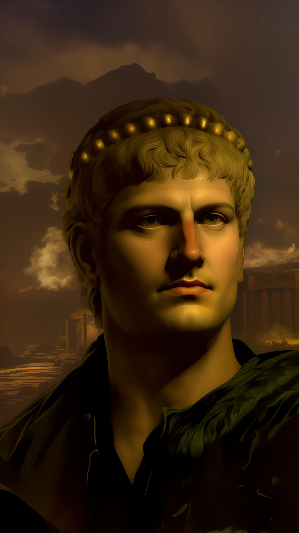 portrait of emperor Nero from ancient Rome