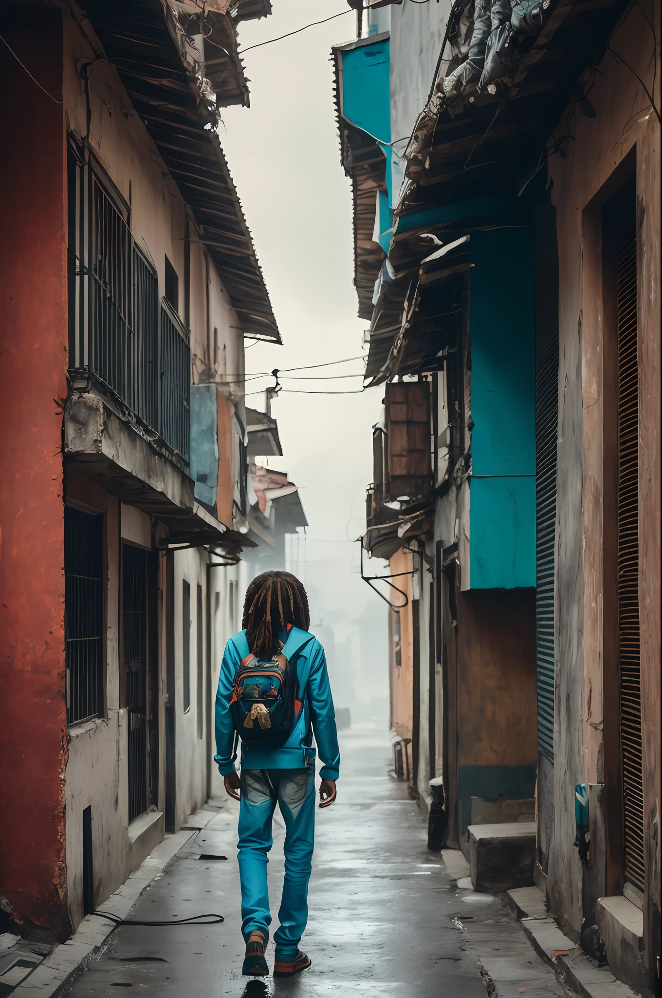 masterpiece, cyberpunk, Bob Marley walking down the alley of a Jamaican town at night, with local clothes, mist, (high detail: 1 1), rough face, natural skin, high quality, nsfw, beautiful eyes, (detailed face and eyes), (face: 1 2), noise, extra, real photo, PSD, lamp film photography, sharp focus, diffuse lighting, detailed skin, high resolution 8k, Crazy detail, realistic, professional photography, 8k UHD, SLR camera, soft lighting, high quality, film grain, Fujifilm XT3