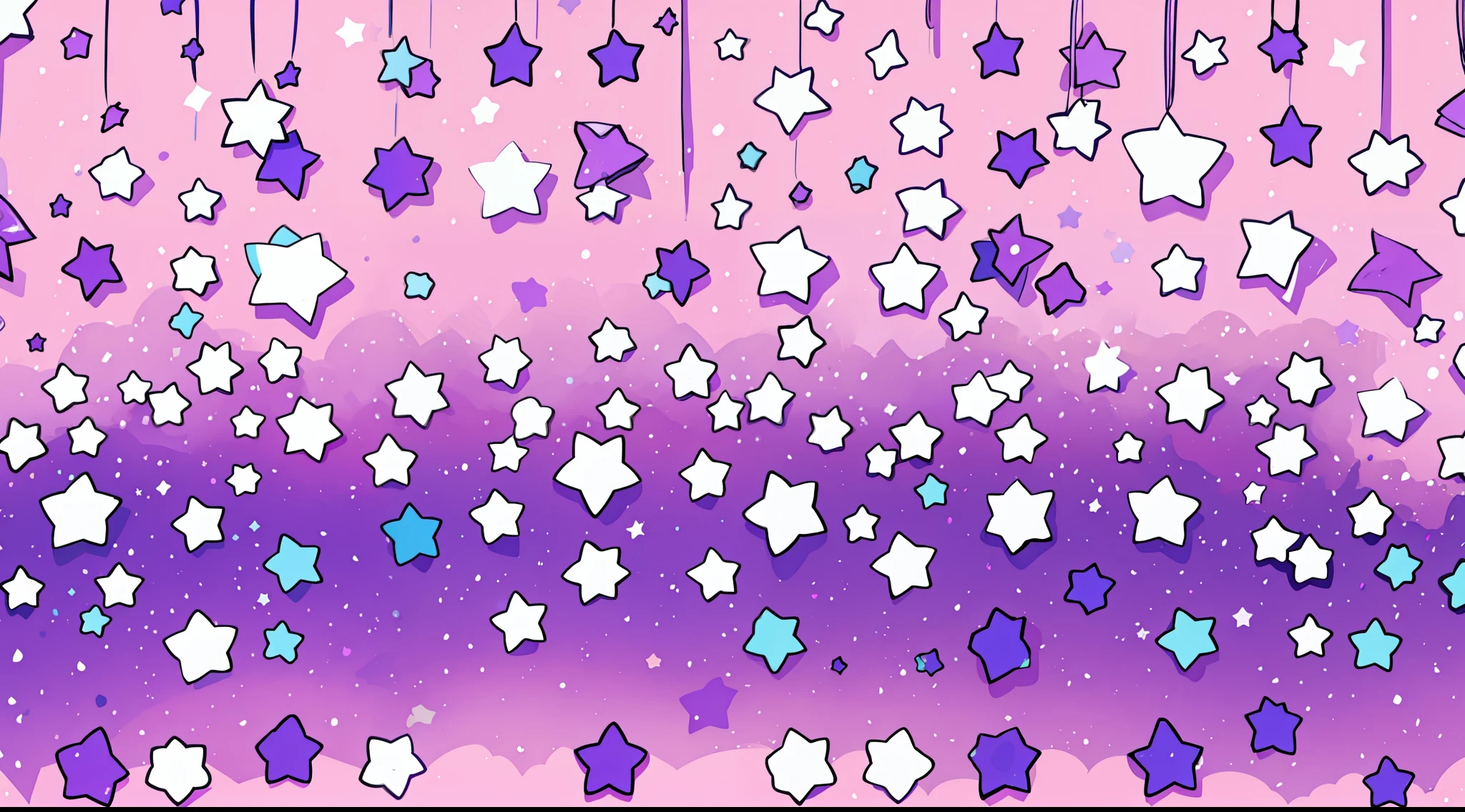 purple stars, pattern, white background, pastel colors