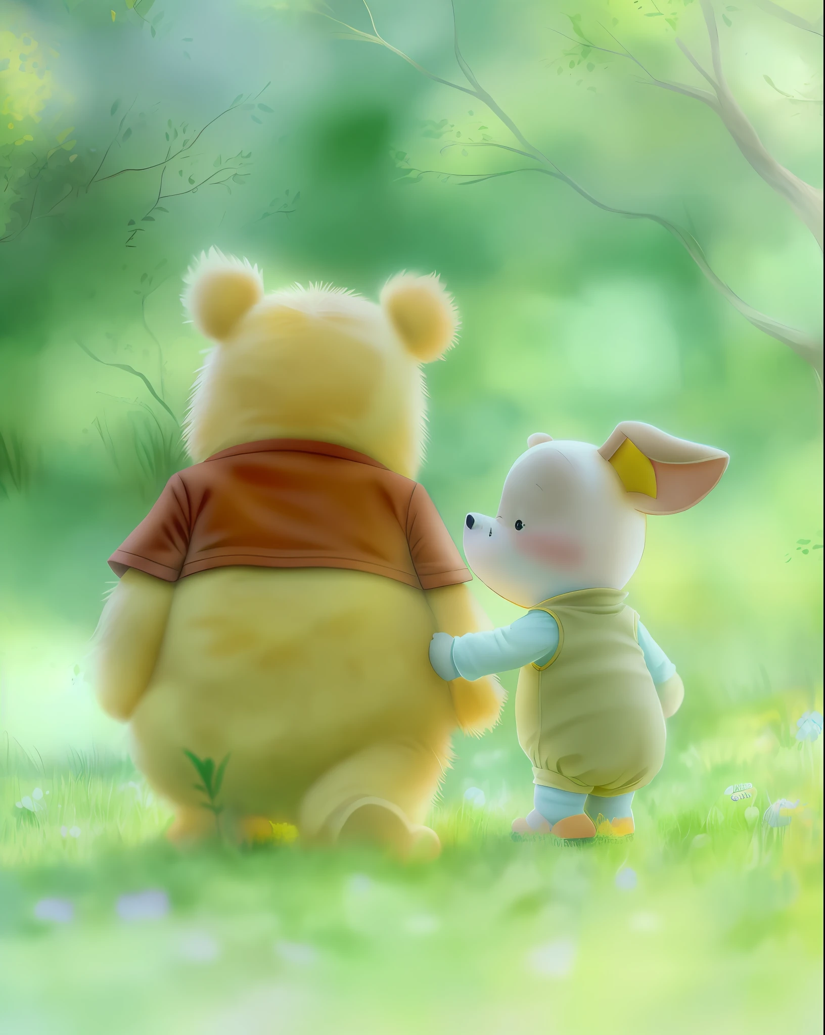 Winnie the Pooh and Piglet (children's characters)