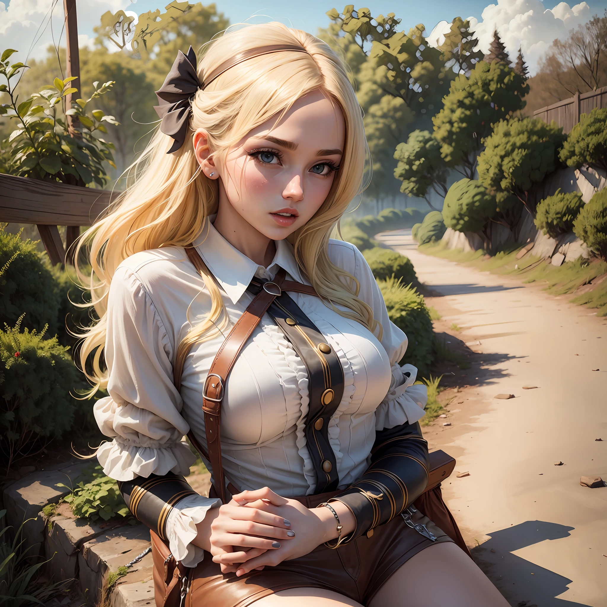 Blonde woman talking --auto --s2