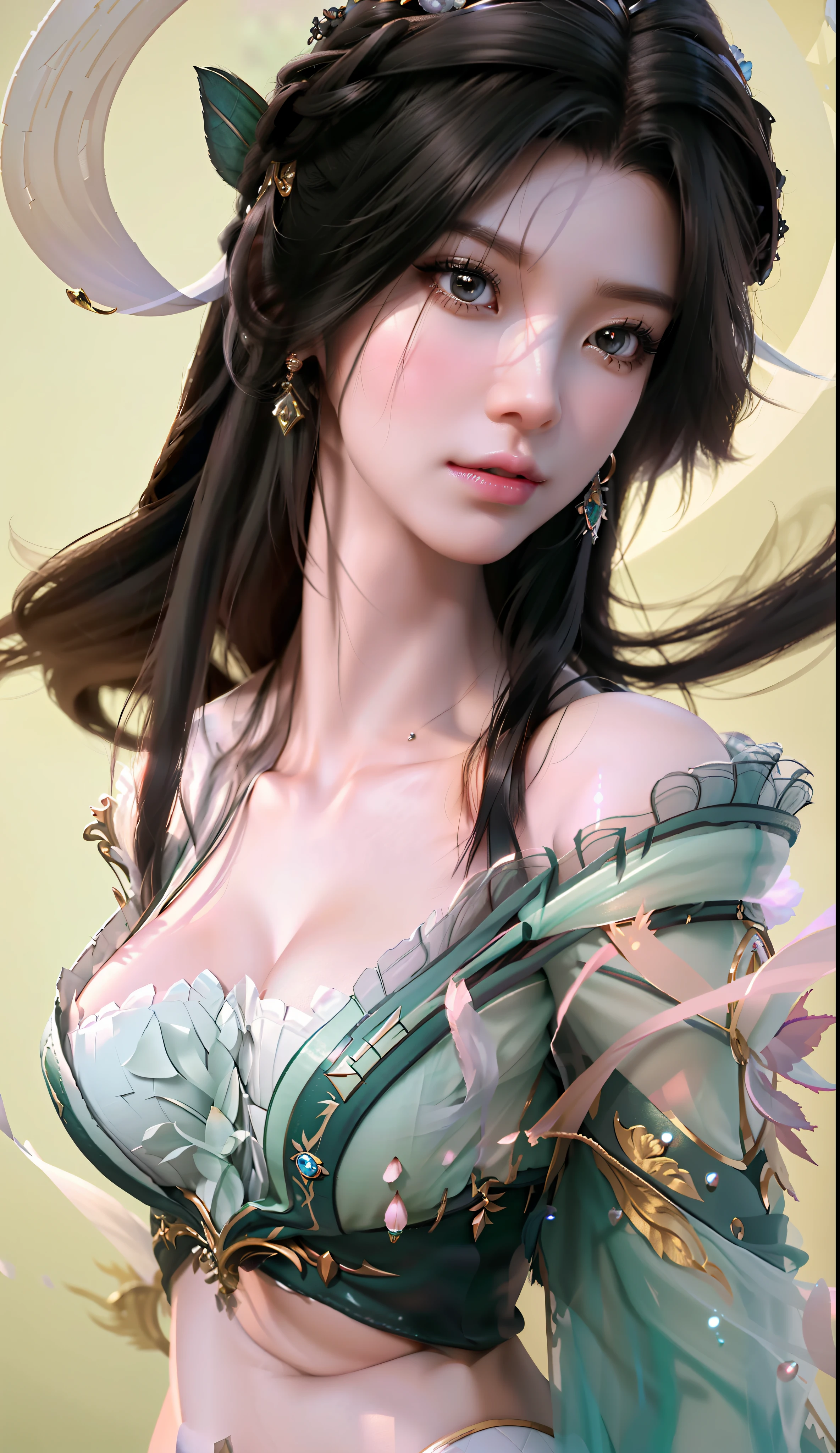 black background wall, blurred background, highest quality, closeup of a woman, perfect face, perfect figure, seductive, charming, ultra hd, textured skin, super detail, 8k, super fine, real, super large breasts, big breasts, breast exposure, torn clothes, perfect face, delicate eyes, alluring, charming, nudity, 3d rendered character art 8k, fantasy characters, 3DCG, close-up of a woman, close-up of boobs, perfect face, perfect figure, alluring, charming, thighs, long legs, beautiful legs, textured skin, Super detailed characters, 8k, fantasy characters, 3DCG, masterpiece, best work of the CG competition, peerless beauty, 3DCG, movie bloom, movie soft light, skin texture, skin white as jade, flawless, delicate nose, peerless beauty, sister, royal sister, 3D movie character 8K, movie bloom, movie soft light, skin texture, flawless, sneaky work