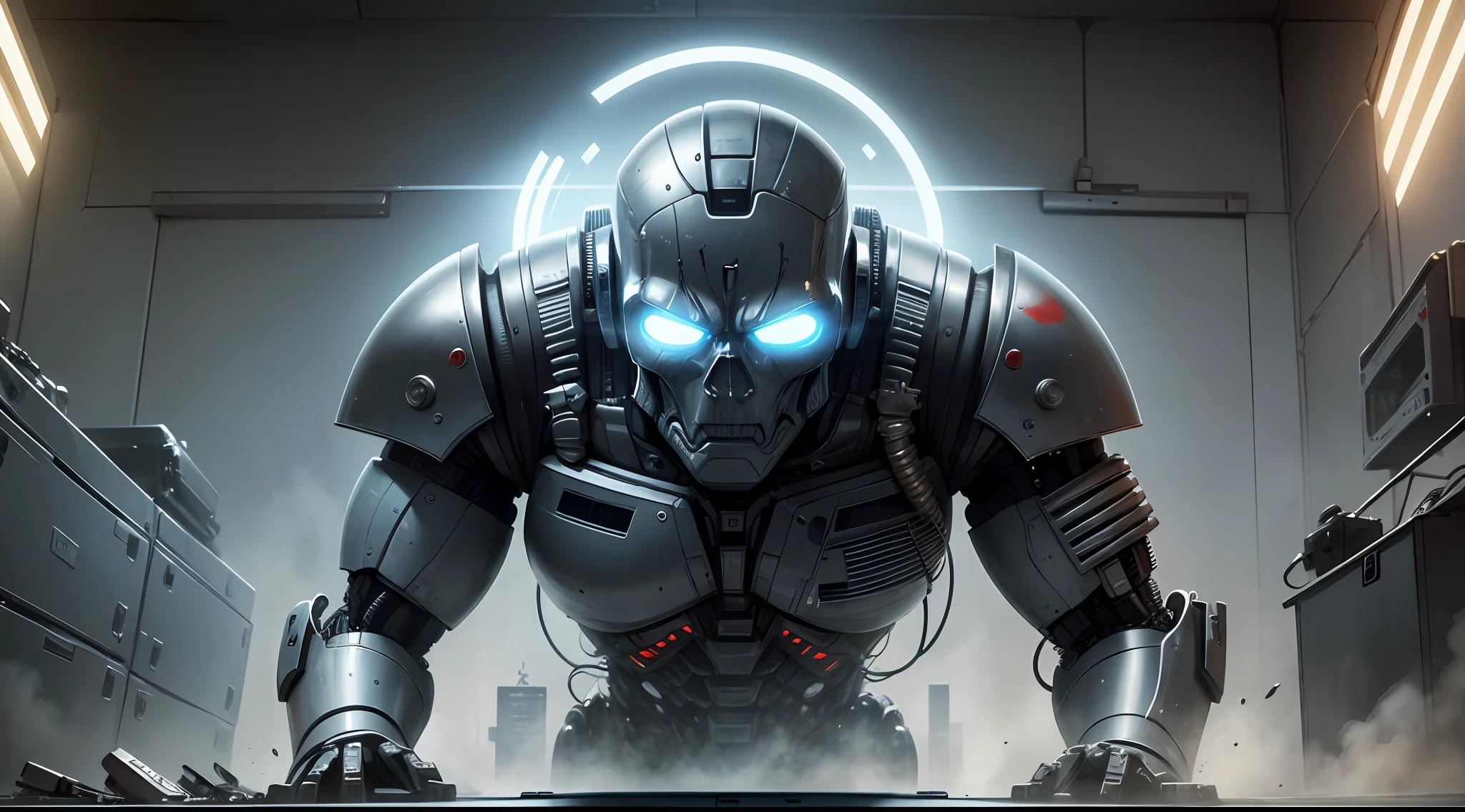 create a T-800 Robot sent by Skynet to 1984 with the intention of killing Sarah Connor, movie the terminator --auto --s2