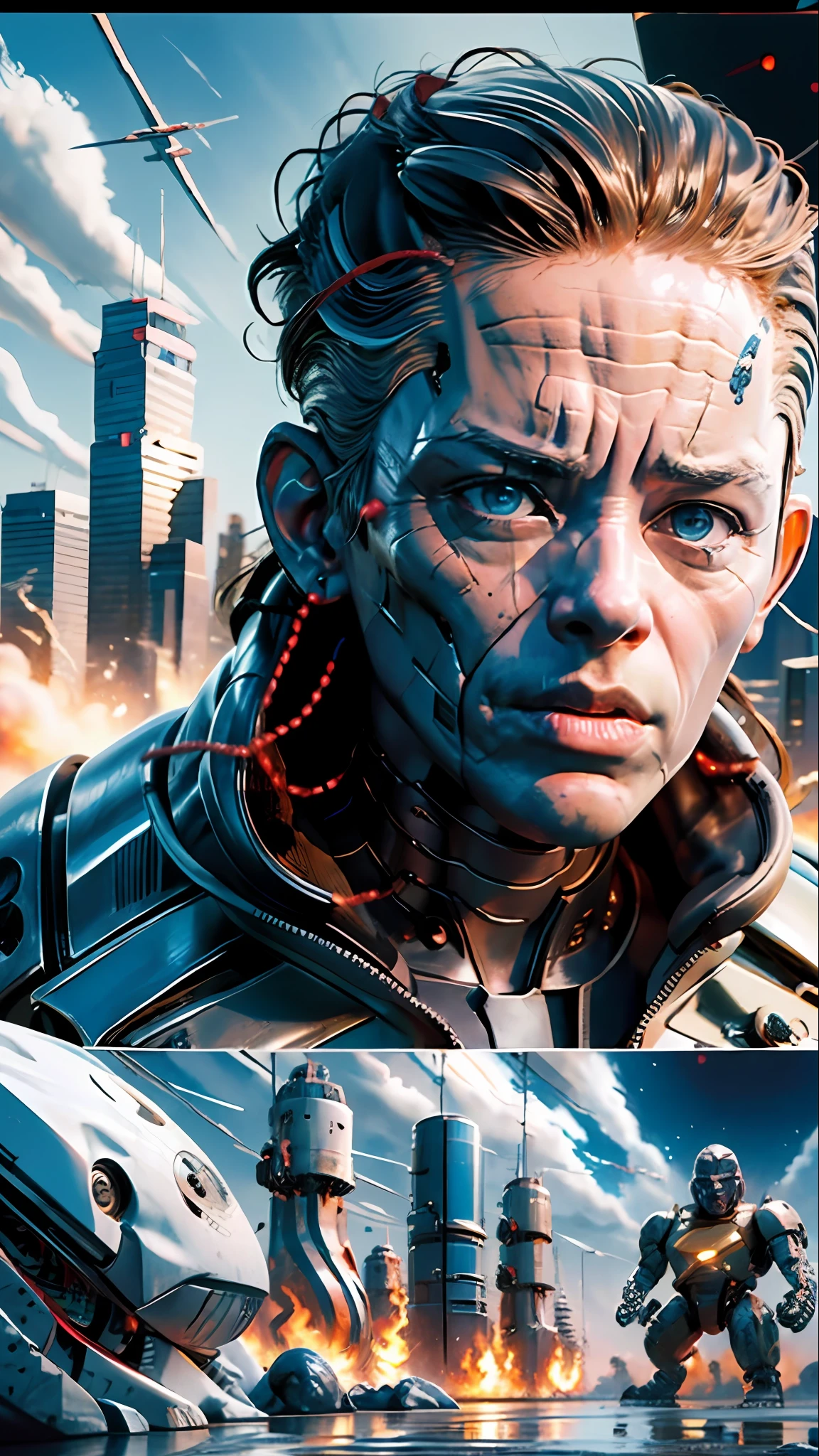 create a T-800 Robot sent by Skynet to 1984 with the intention of killing Sarah Connor, movie the terminator --auto --s2