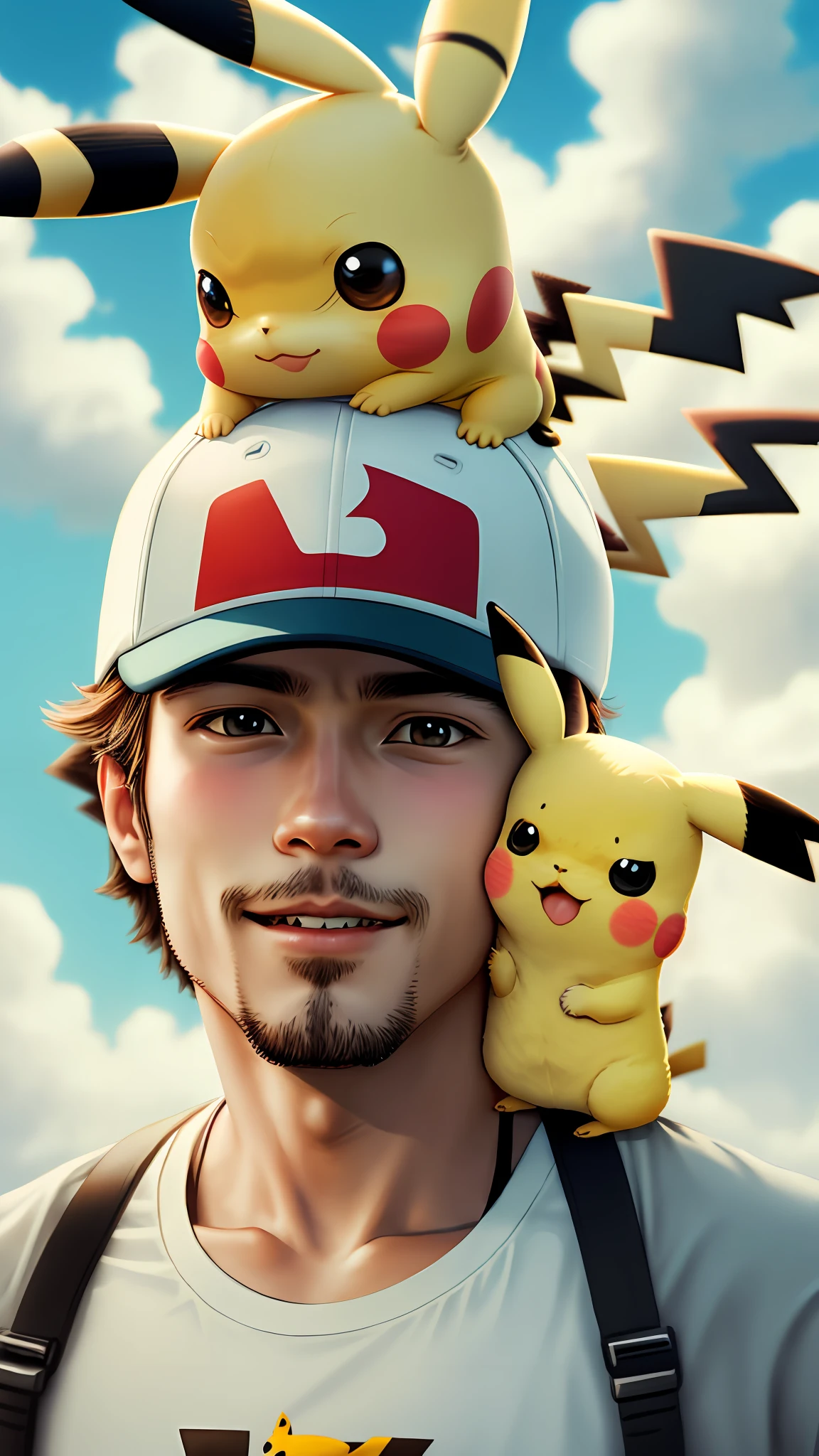 I put Pikachu on my shoulder
