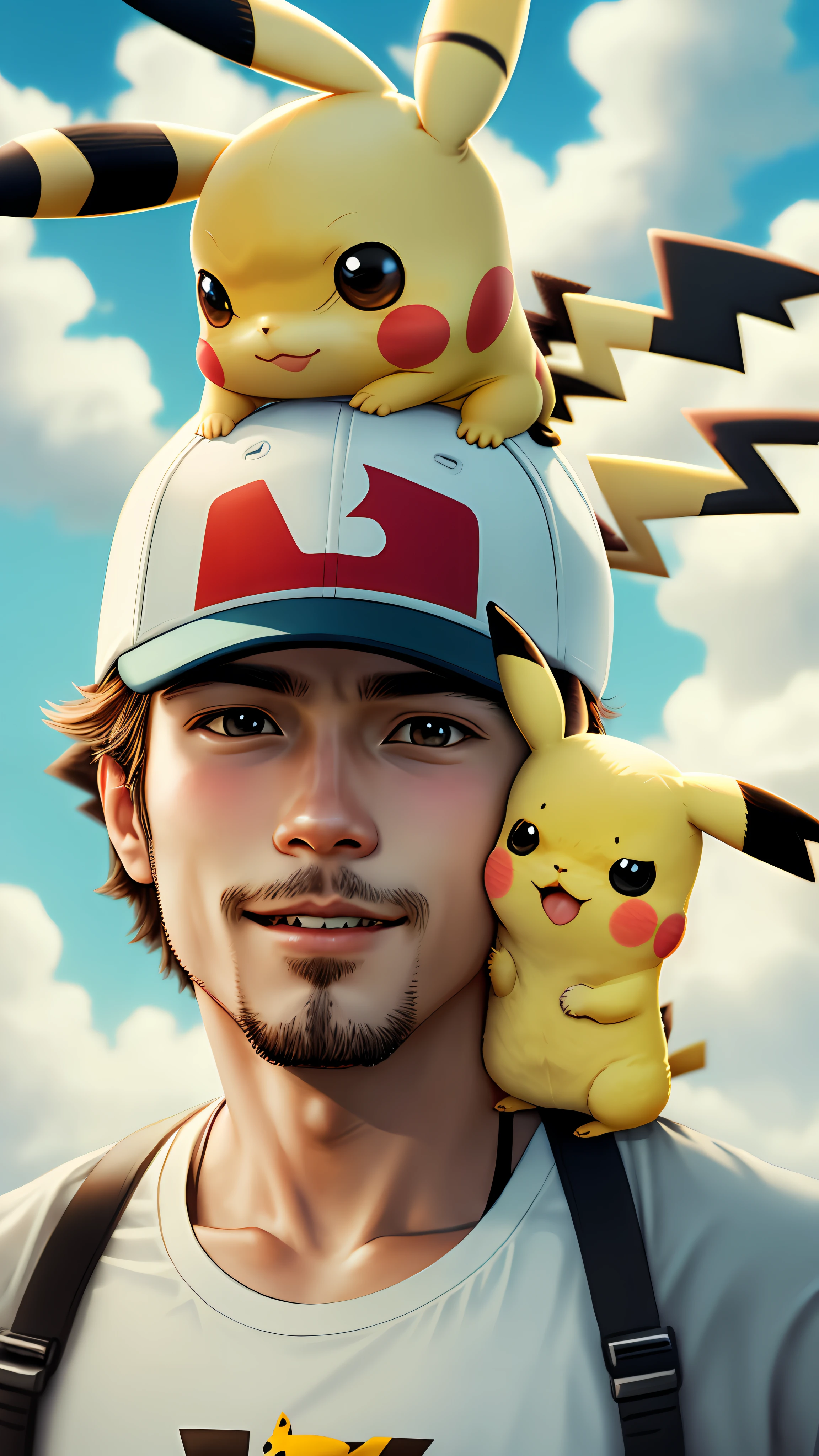 I put Pikachu on my shoulder