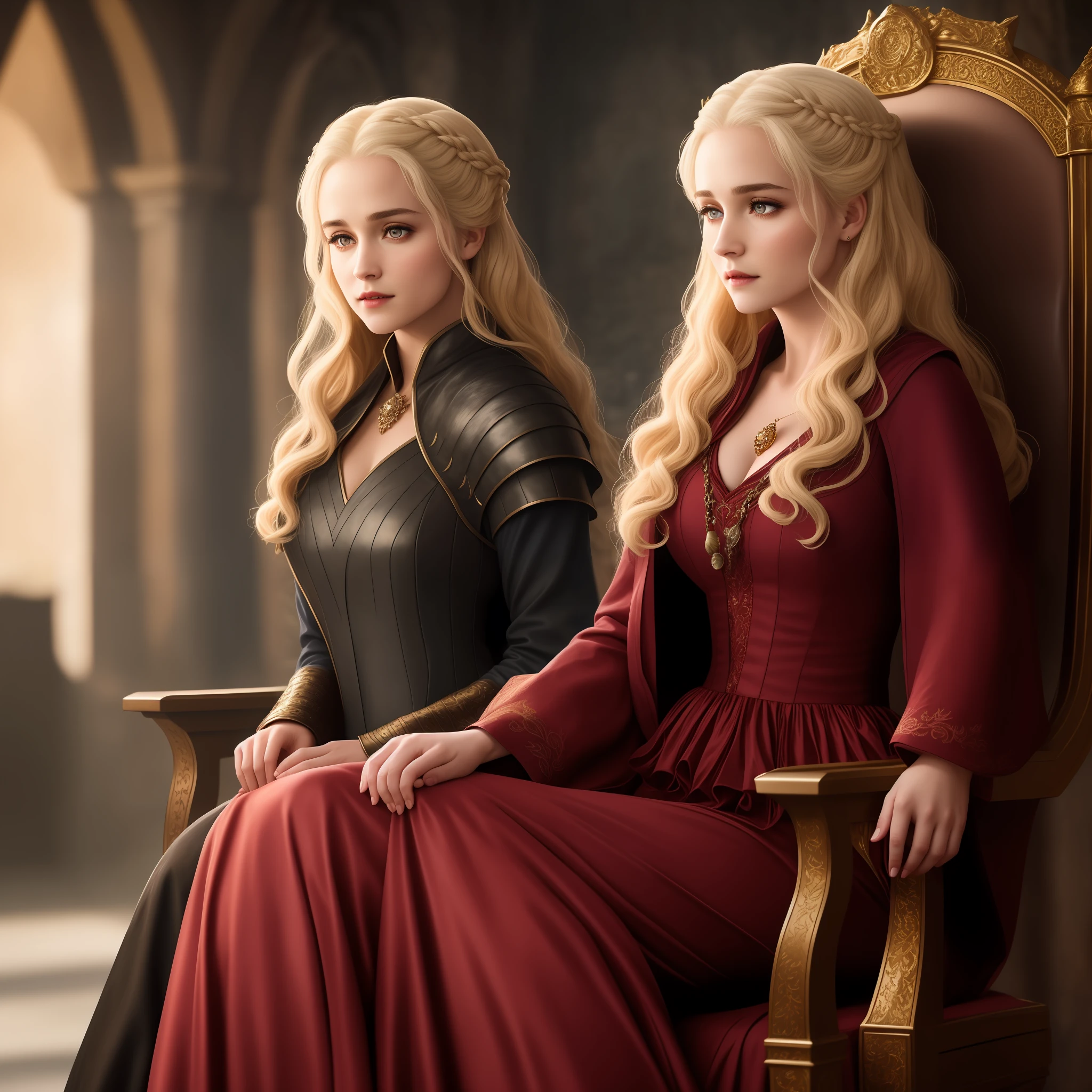 Intricately detailed Full body, professional photograph, of (seductive royal vampire female), clothed, sitting, on chair, in luxurious fantasy castle, toned abs, small breasts, big ass, pretty face, amber red eyes, (fangs), succubus, sexy, shallow depth of field, cinematic lighting, photographed on a Sony a9 II Mirrorless Camera, (highly detailed:1.2), (soft focus), Game of Thrones film still, HDR, 8k resolution